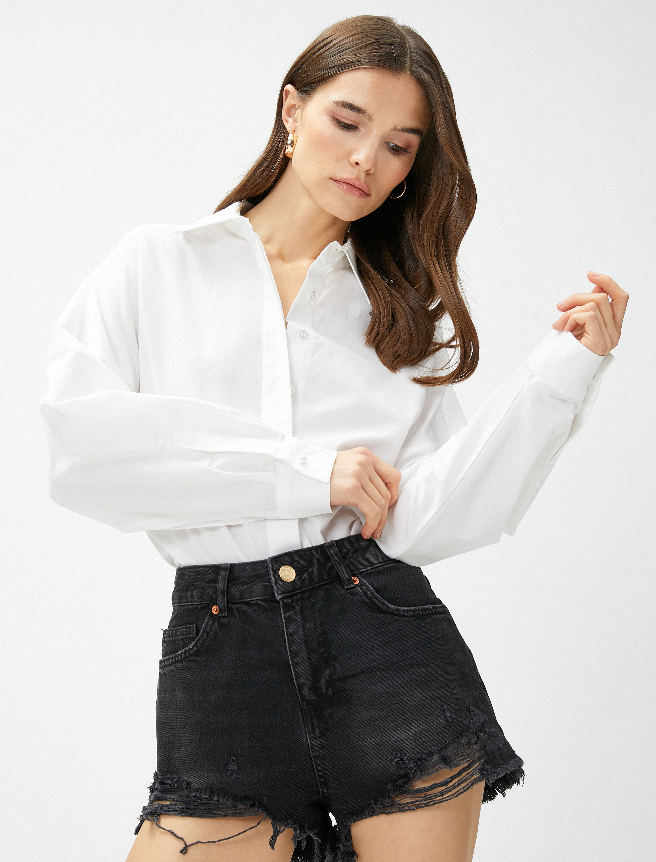   Basic Gömlek Uzun Kollu