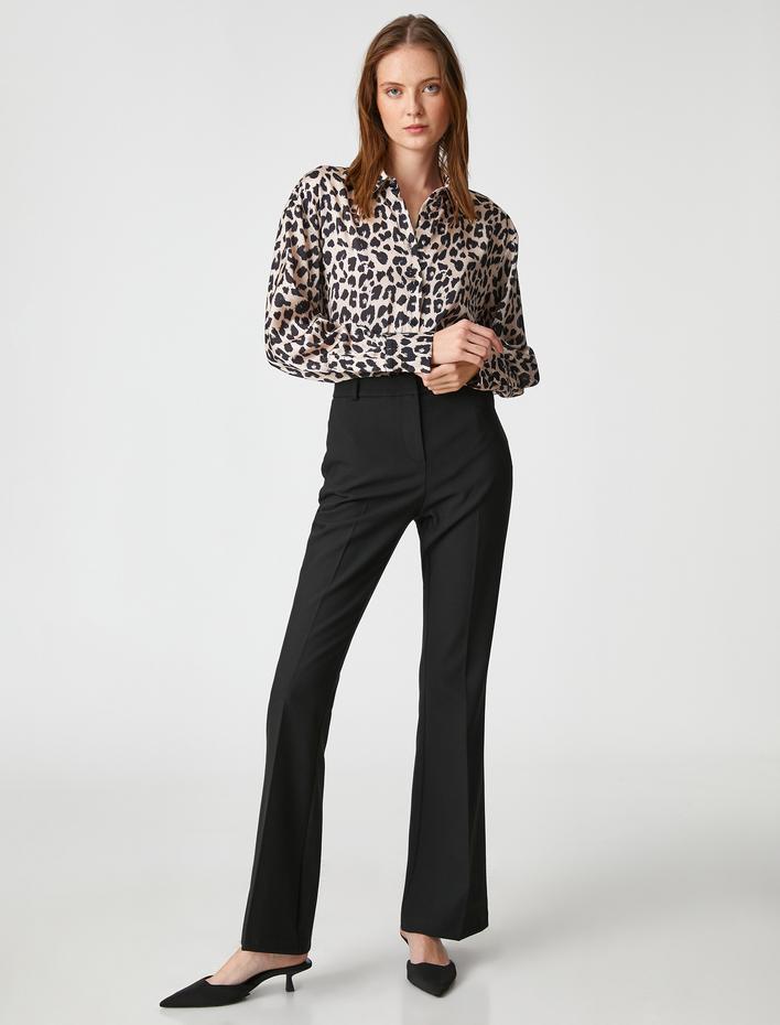  Saten Gömlek Düğmeli Uzun Kollu