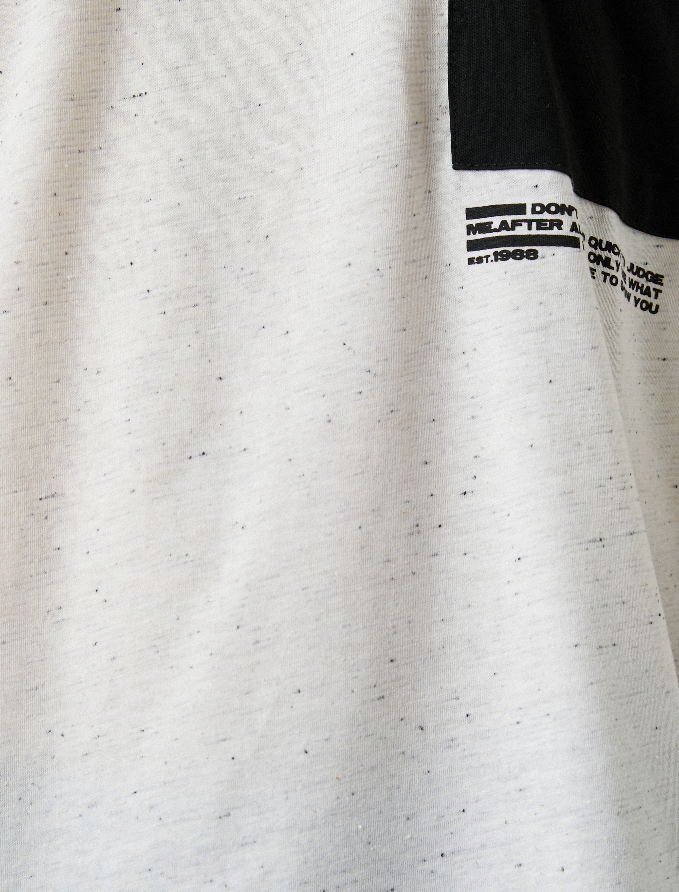   Slogan Baskılı Tişört Cep Detaylı Bisiklet Yaka