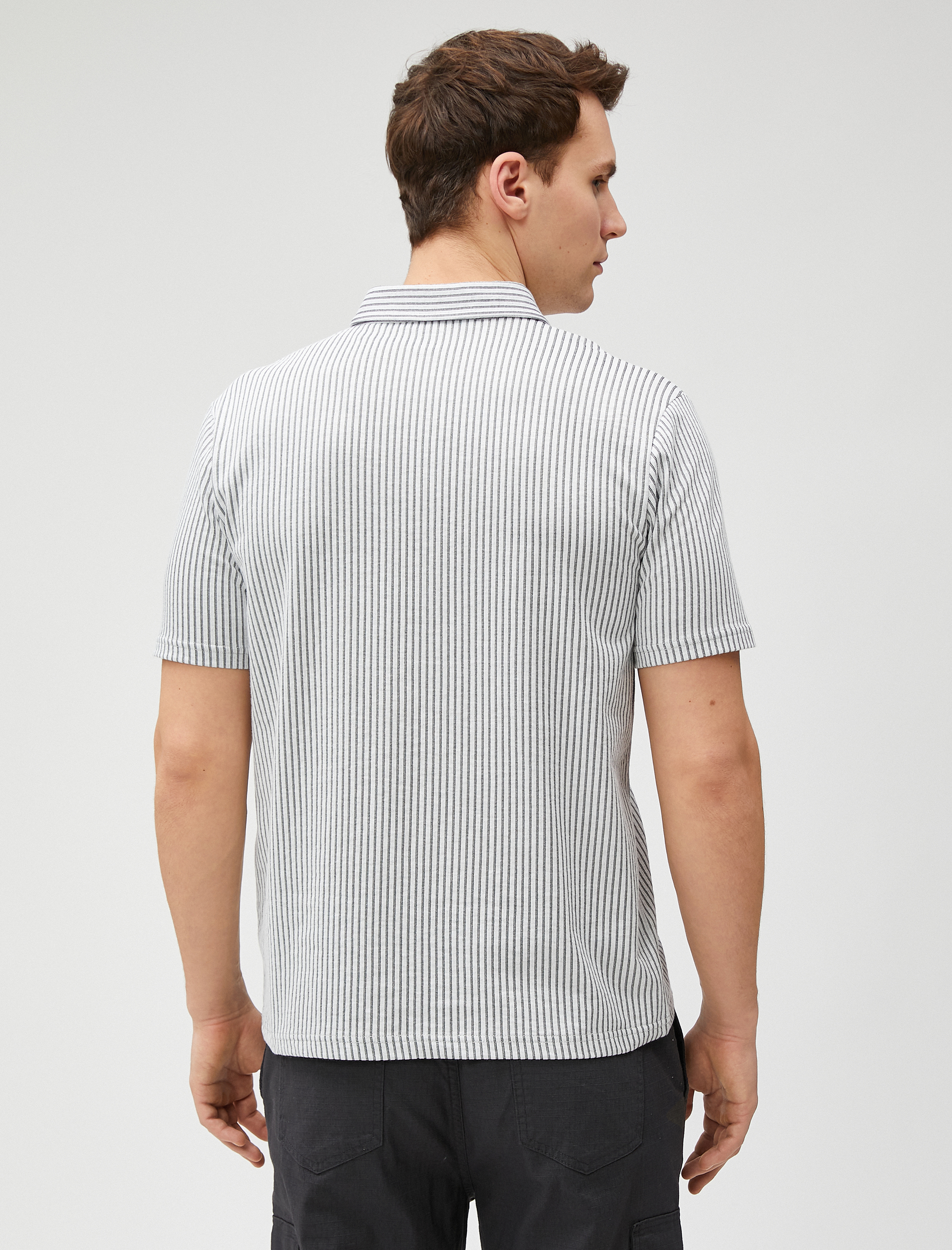   Polo Yaka Tişört Kısa Kollu Pamuklu Düğmeli