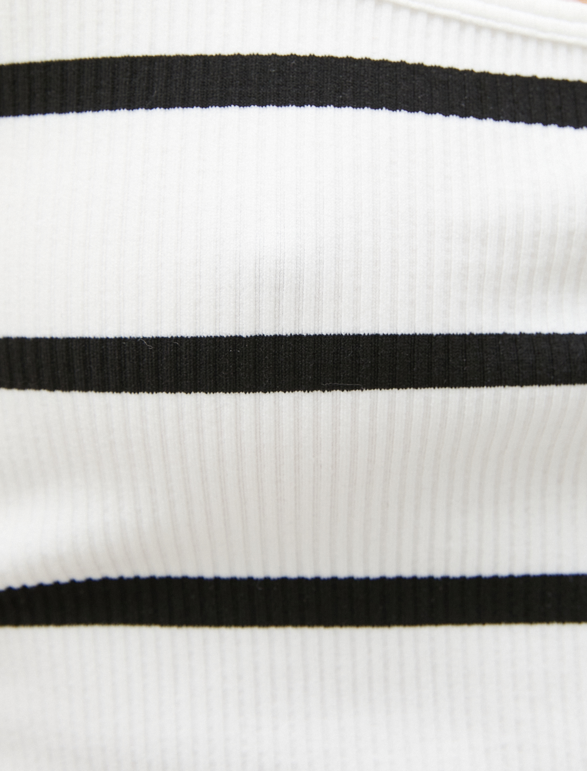   Crop Atlet Kare Yaka Askılı Fitilli