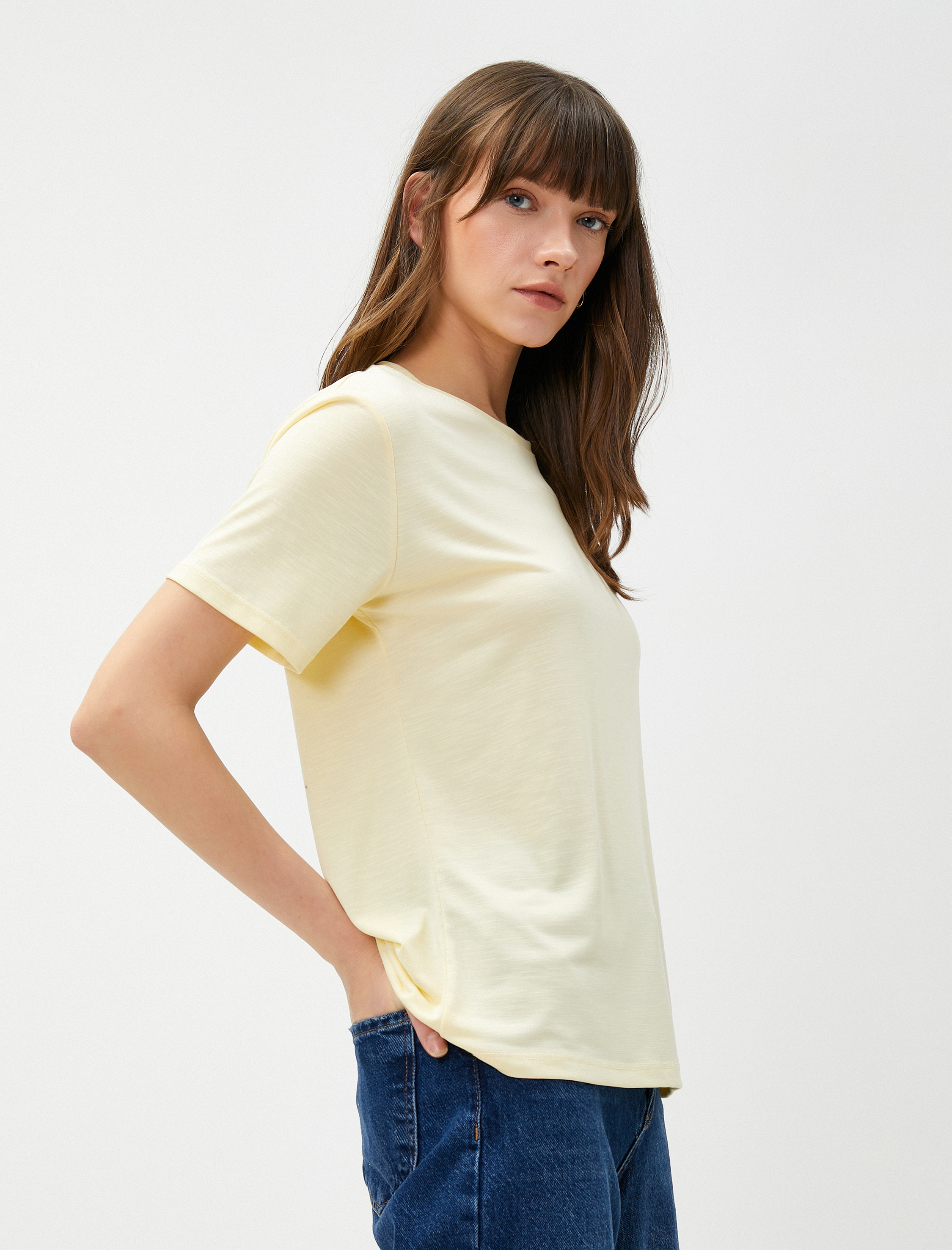 Basic Modal Tişört Kısa Kollu