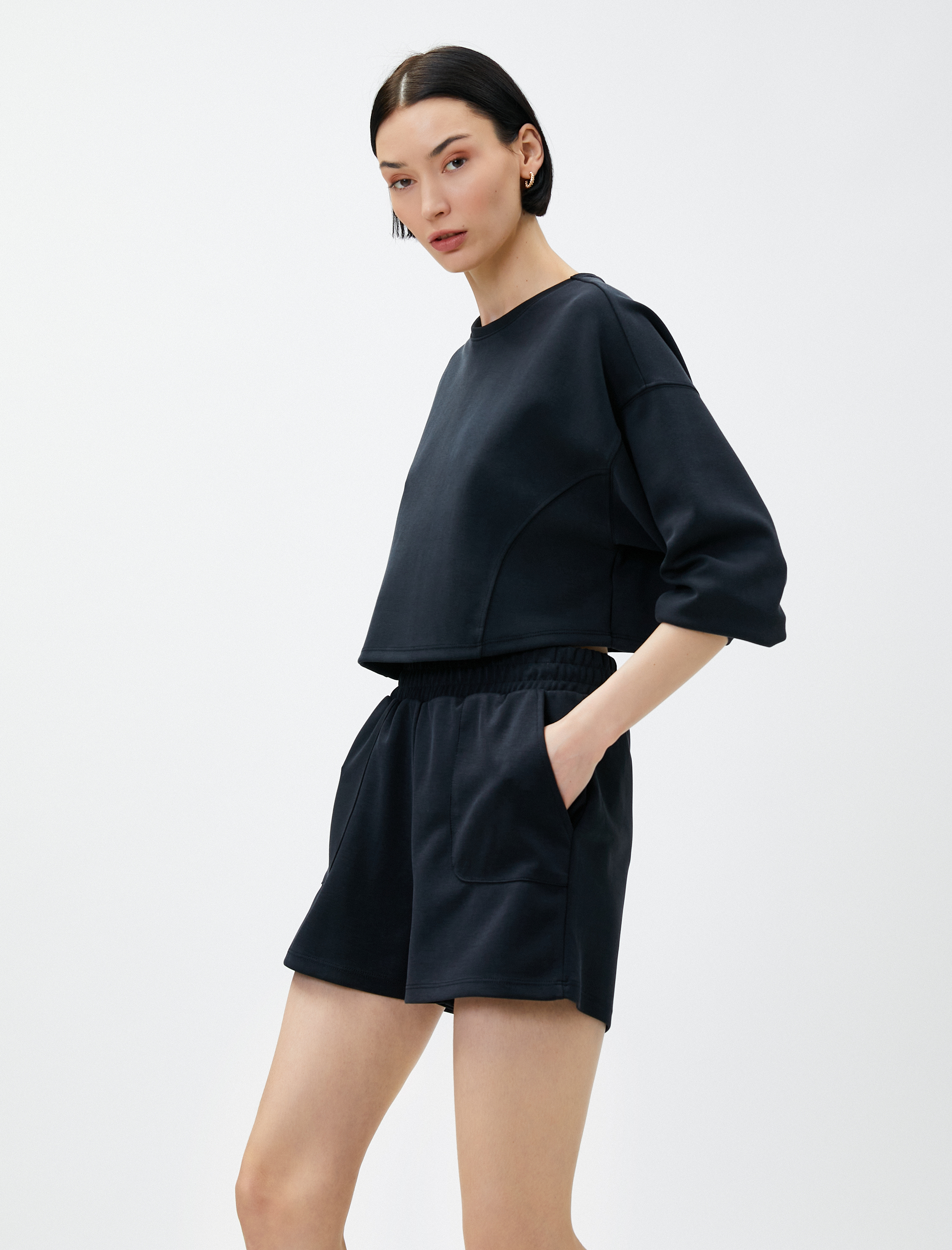   Yumuşak Dokulu Şort Modal Karışımlı