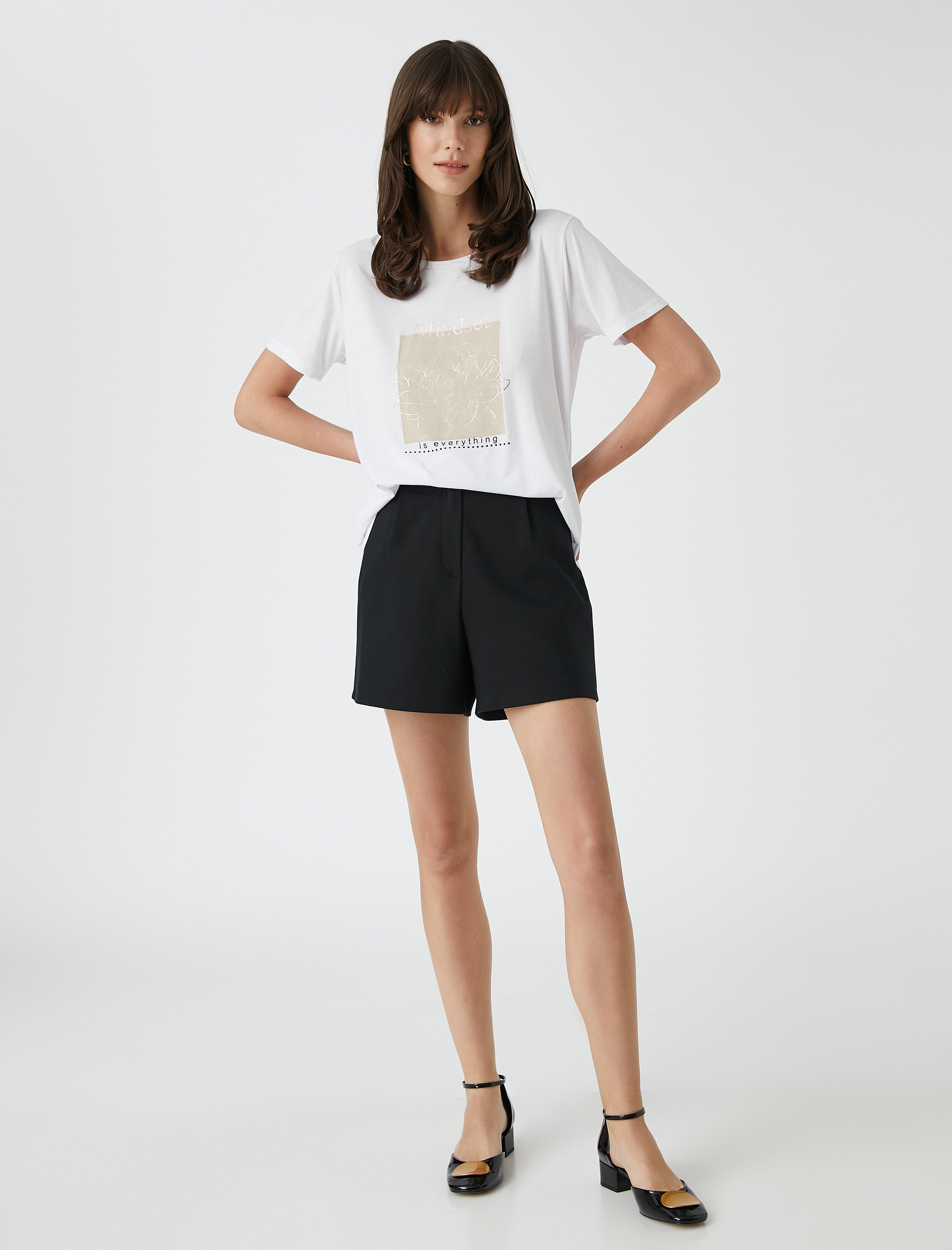   Baskılı Tişört Kısa Kollu