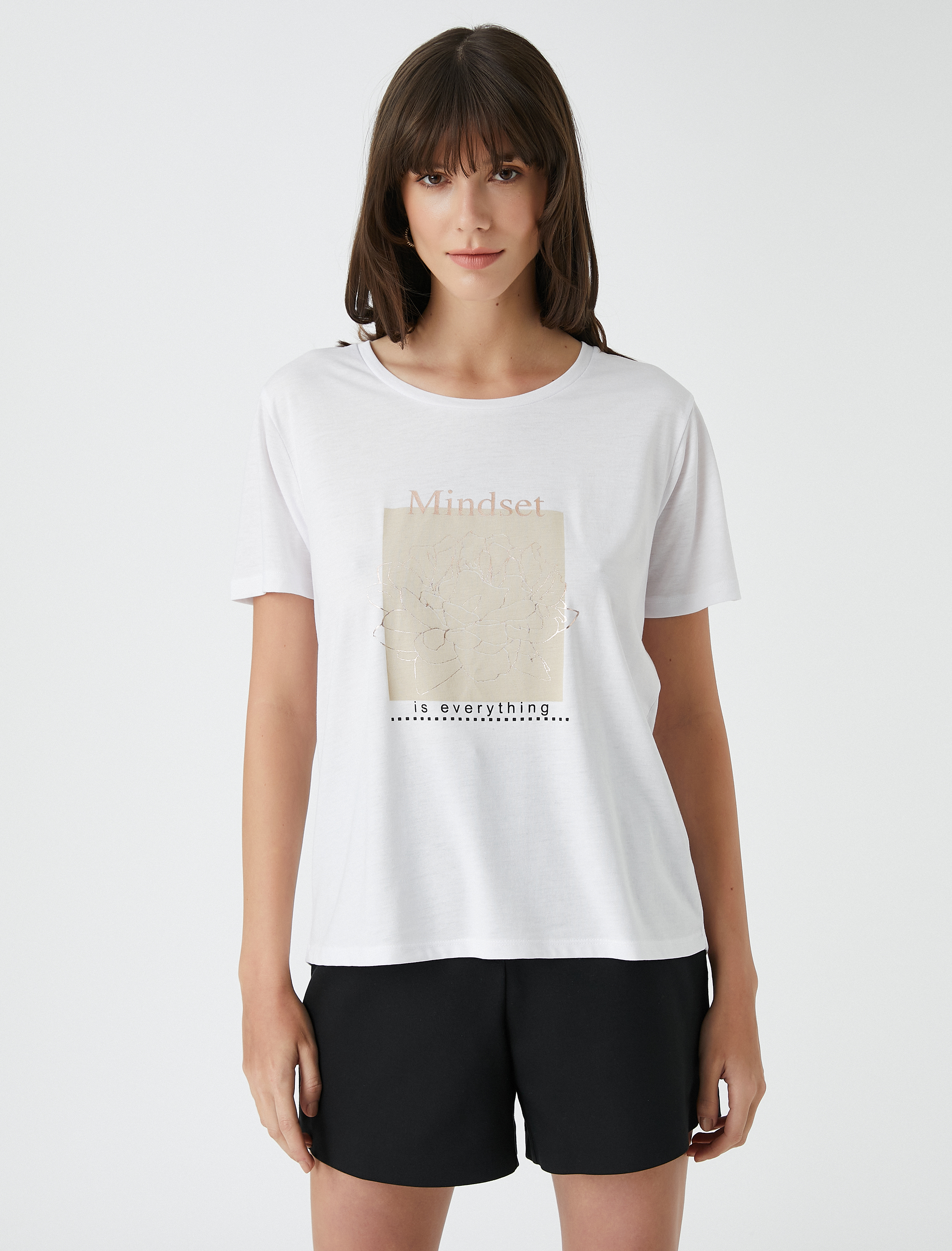   Baskılı Tişört Kısa Kollu