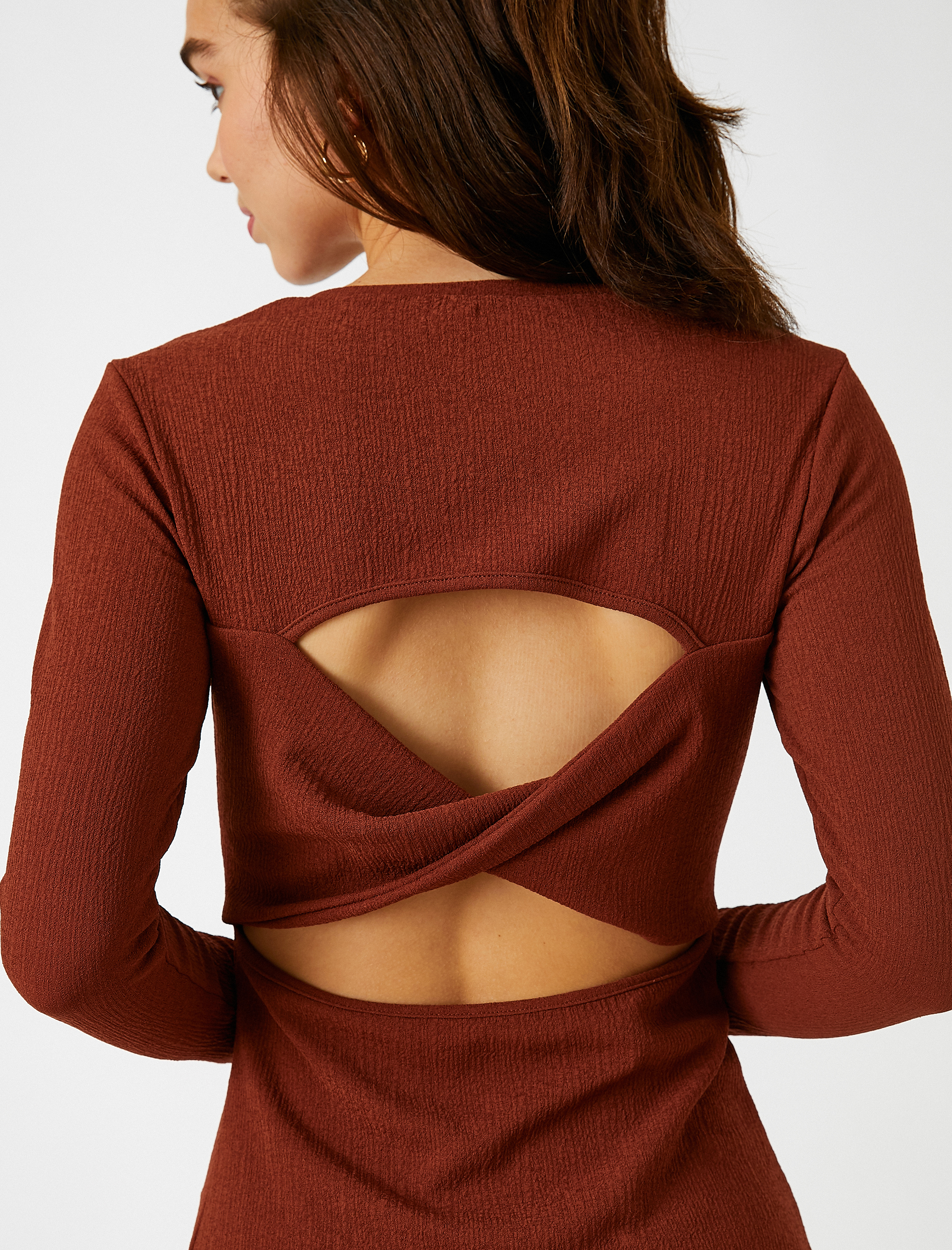   Uzun Kollu Mini Elbise