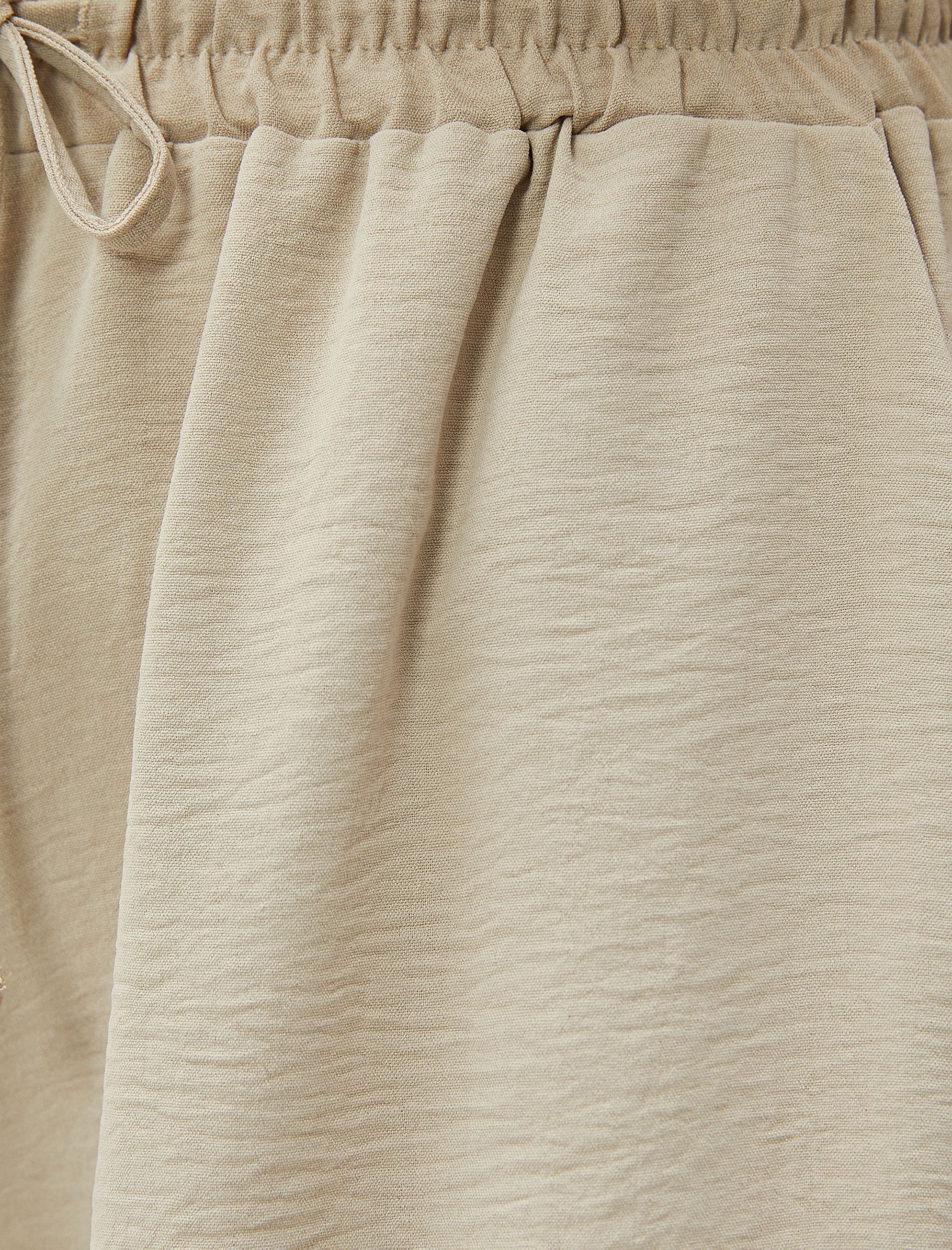   Rahat Pantolon Bol Paça Beli Bağlamalı