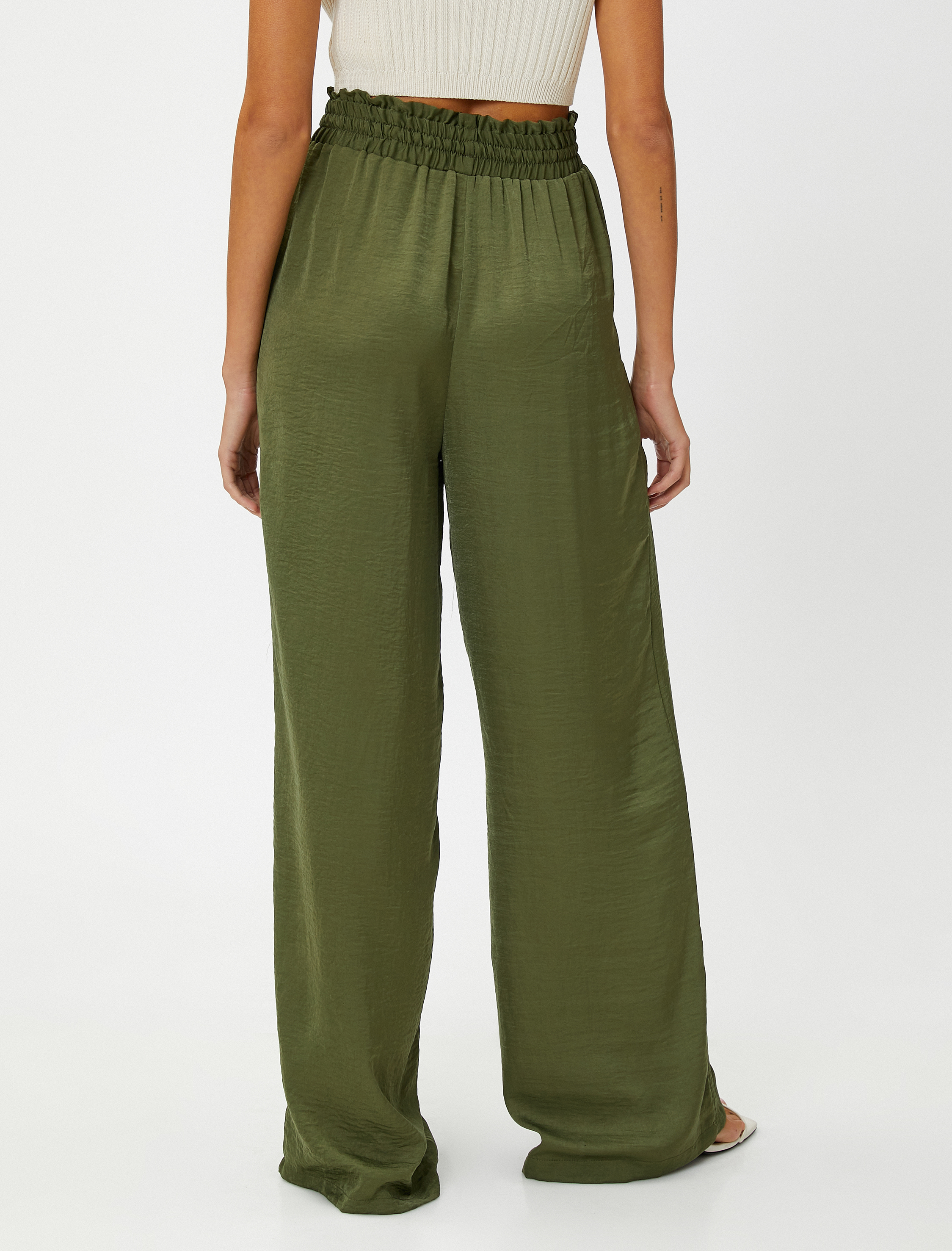   Palazzo Pantolon Beli Bağlamalı