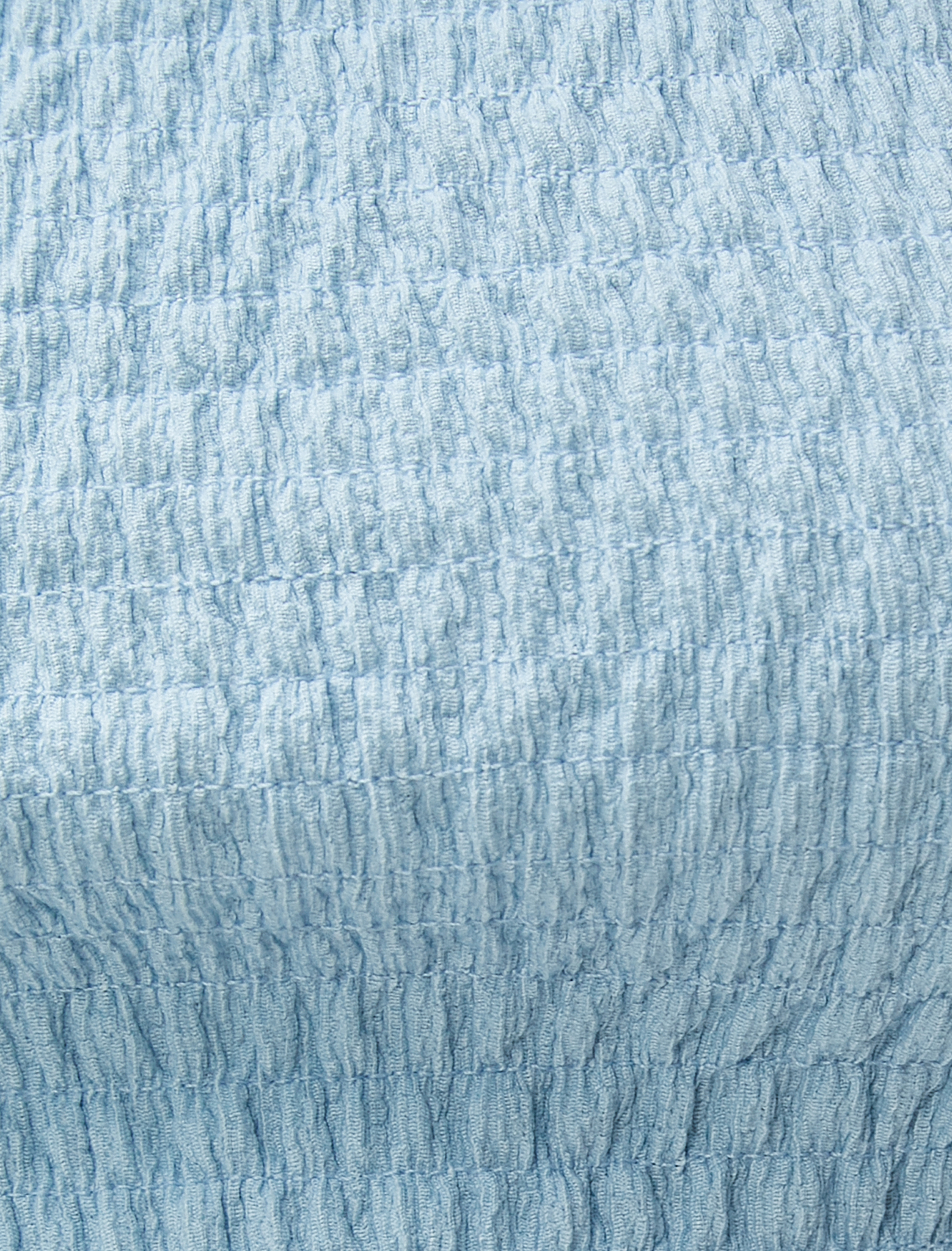 Crop Tişört Gipeli Balon Kollu Kare Yaka Bürümcük