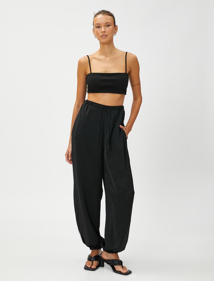  Jogger Pantolon Beli Bağlamalı Rahat Kesim