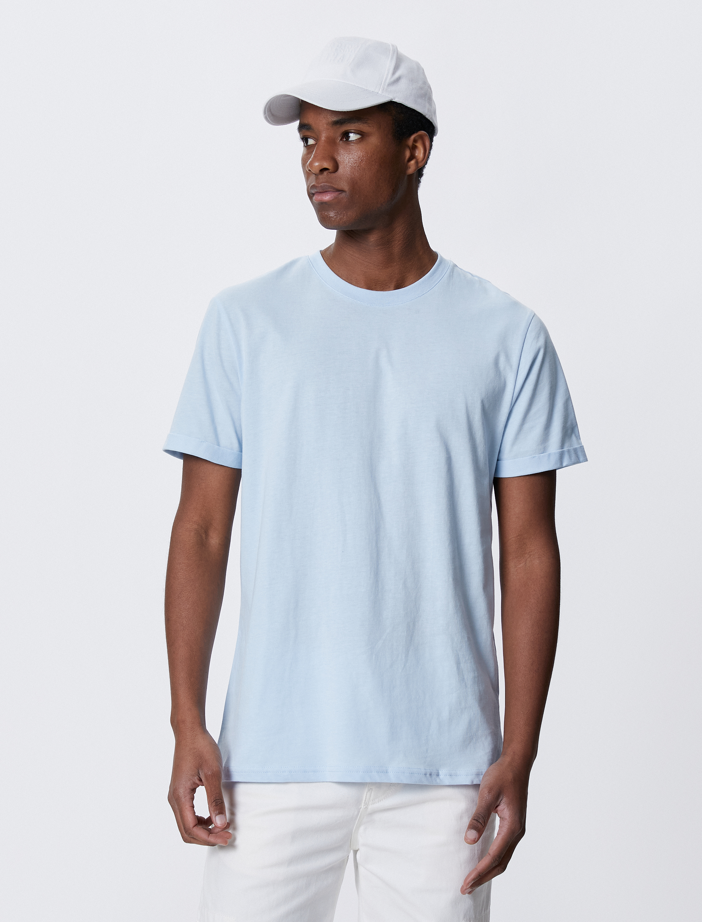   Basic Tişört Bisiklet Yaka Kısa Kollu