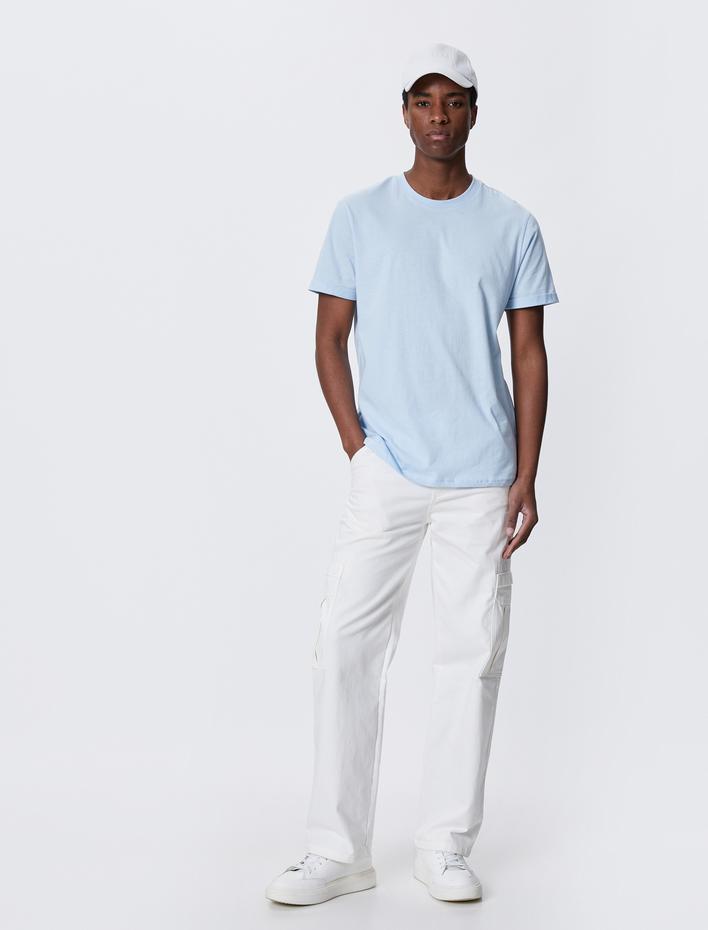  Basic Tişört Bisiklet Yaka Kısa Kollu