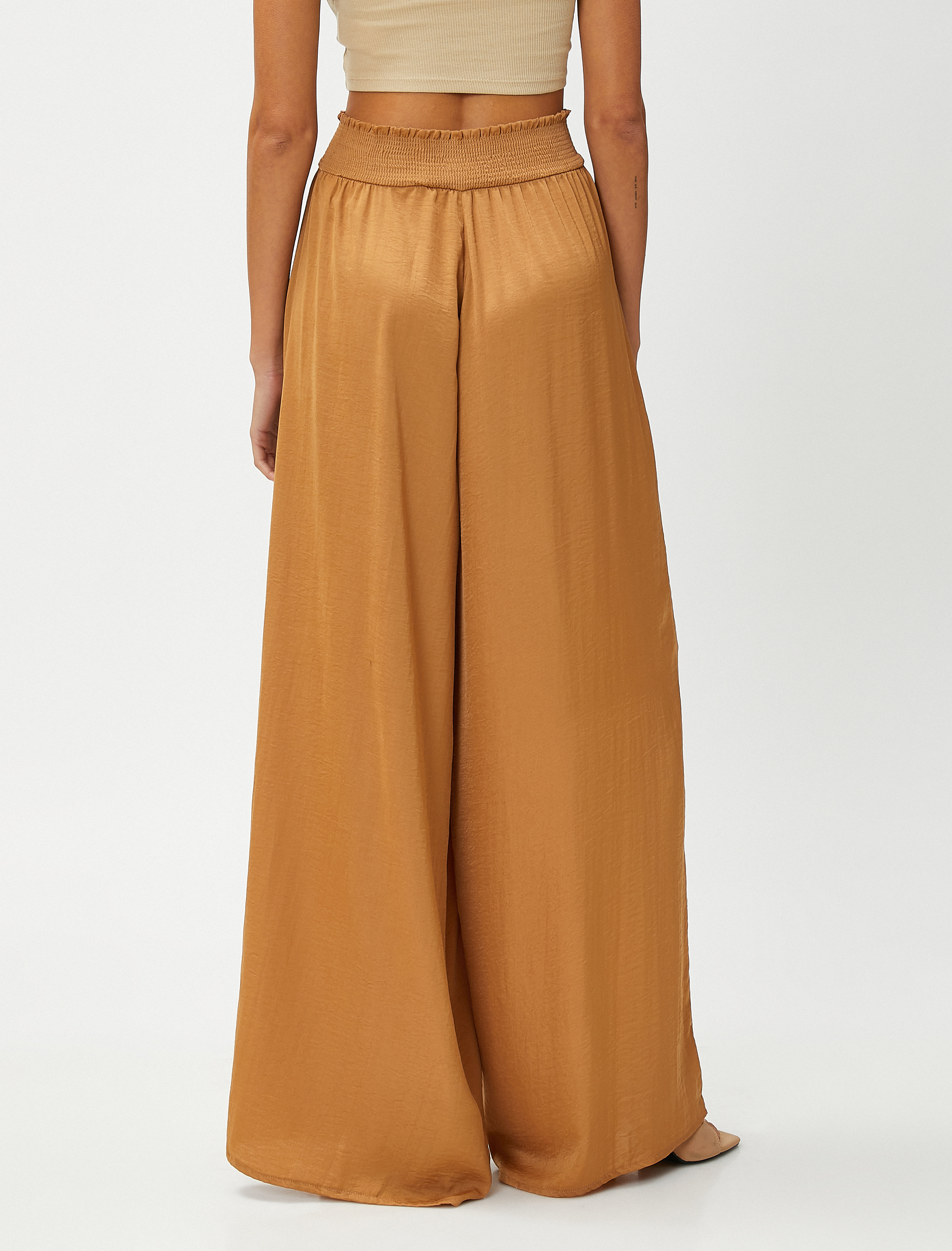   Geniş Paça Pantolon Beli Lastikli