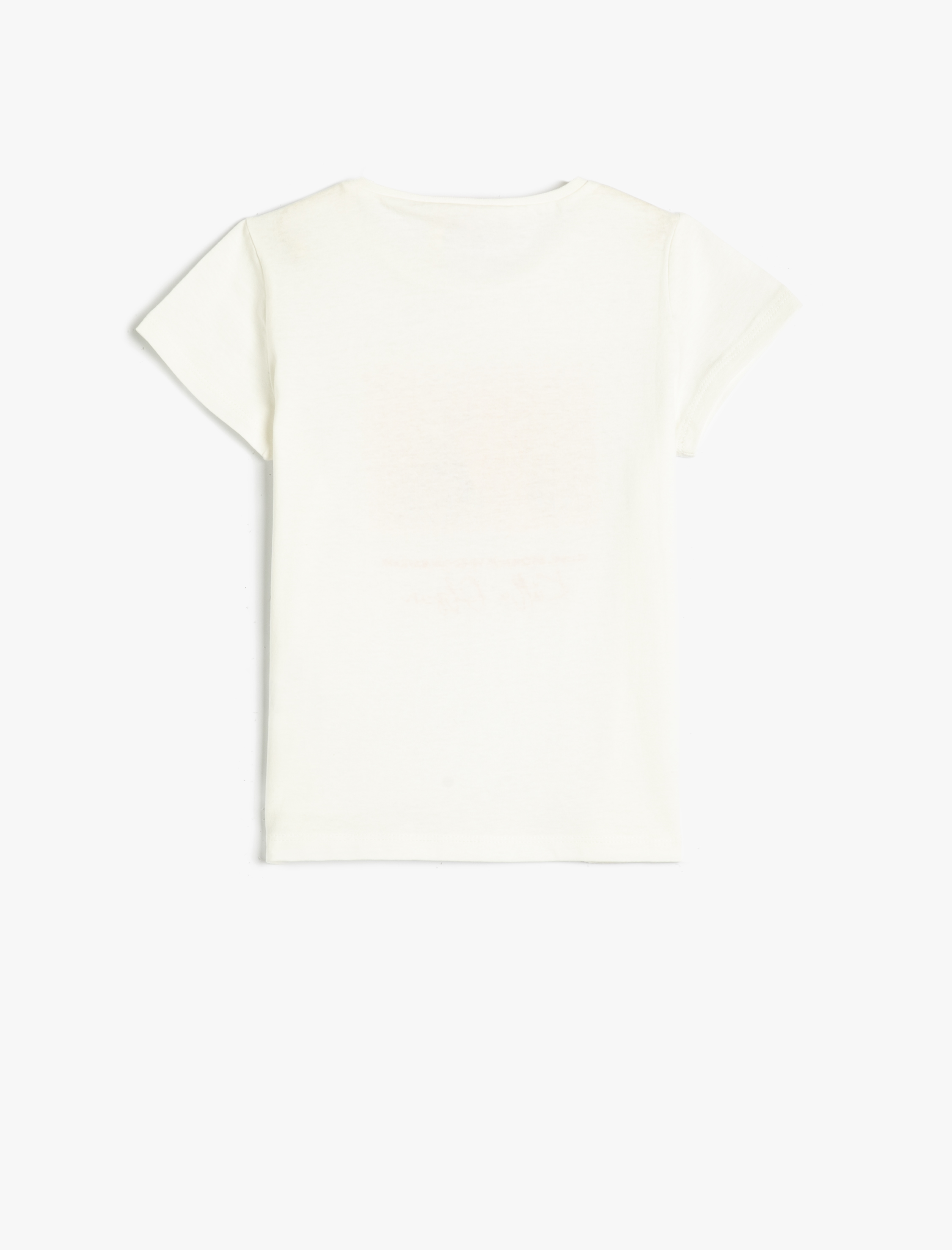  Kız Çocuk Atatürk Baskılı Tişört Kısa Kollu Çift Taraflı Pul Payet İşlemeli Pamuklu