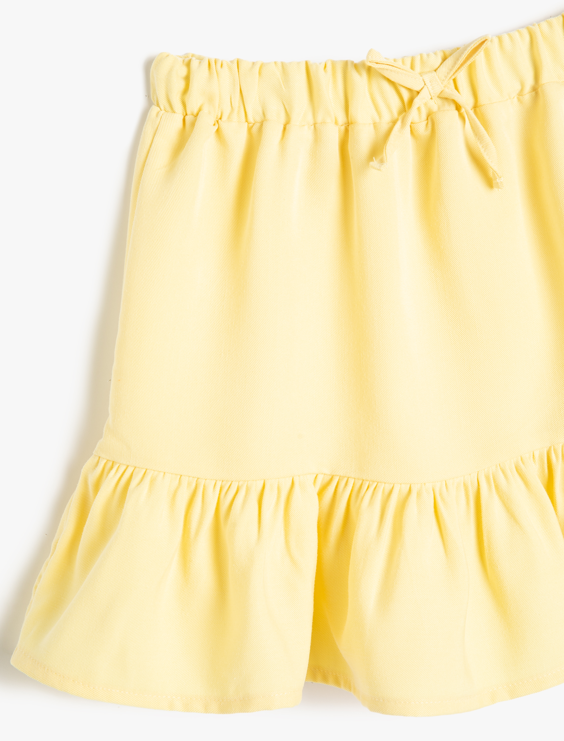  Kız Çocuk Mini Etek Fırfırlı Beli Lastikli Modal Kumaş