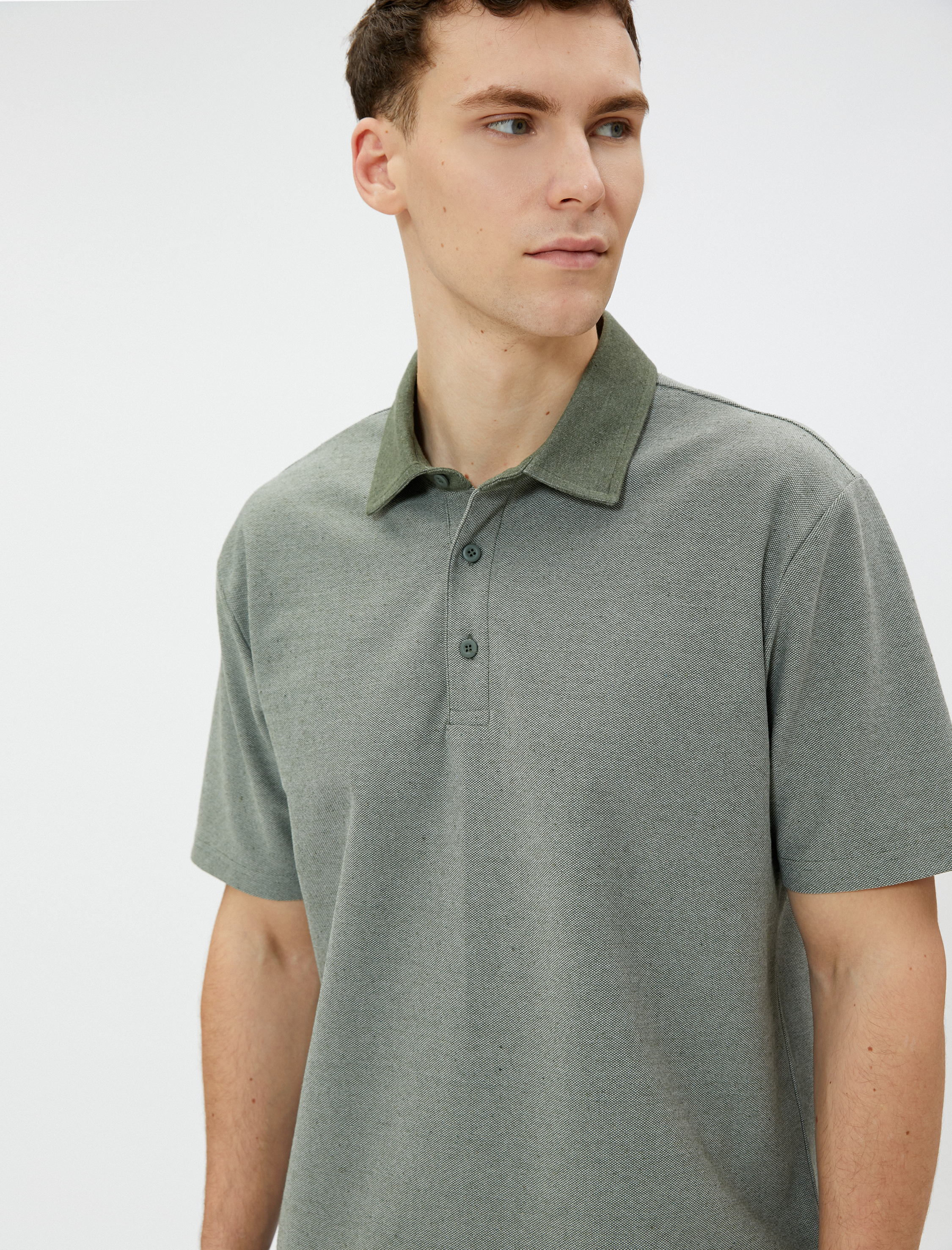   Polo Tişört Kısa Kollu Düğmeli Pamuklu