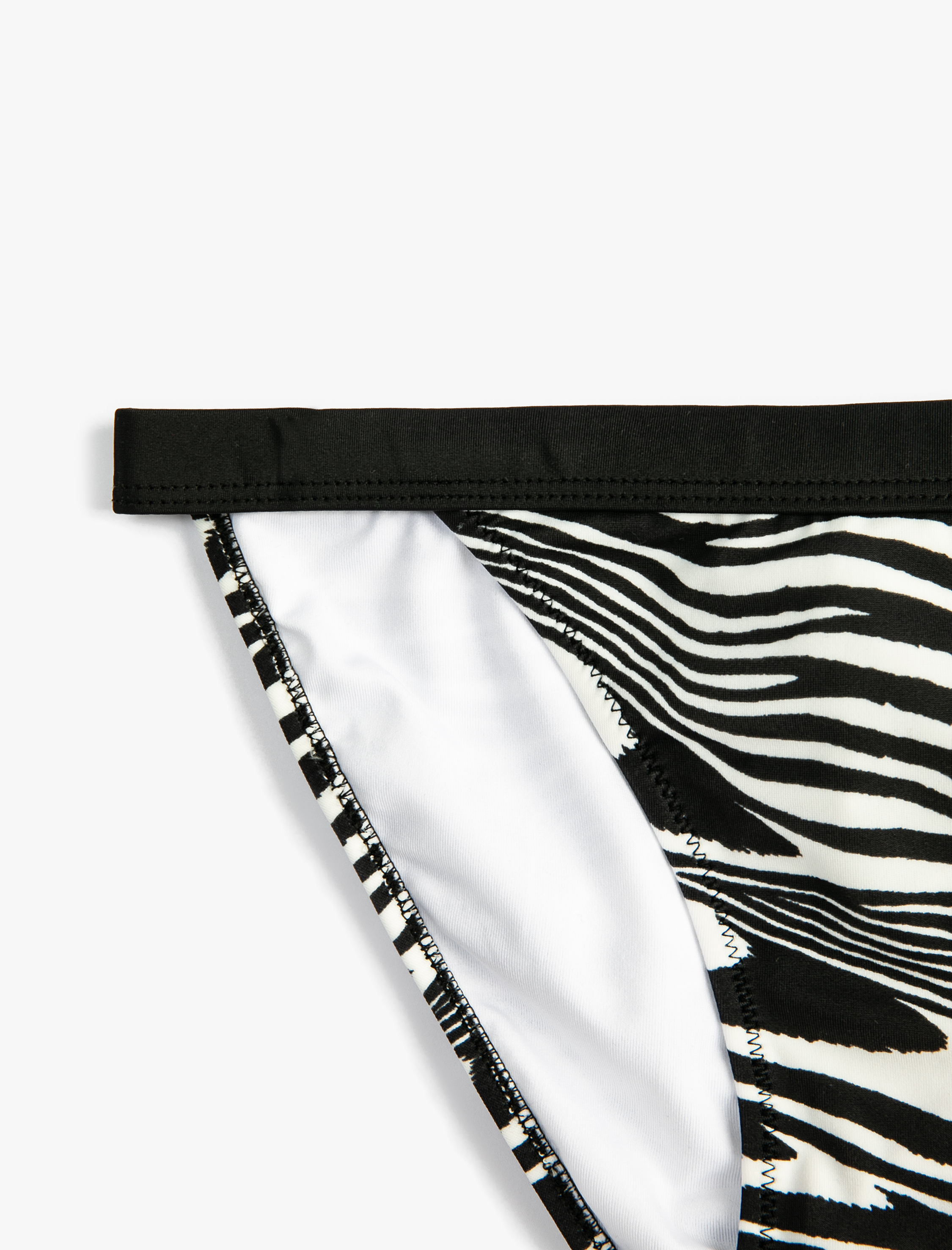   Zebra Desenli Bikini Altı Normal Bel