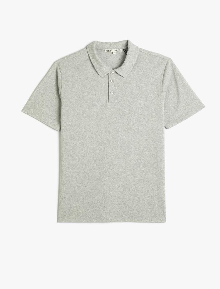  Basic Polo Tişört Düğmeli Kısa Kollu