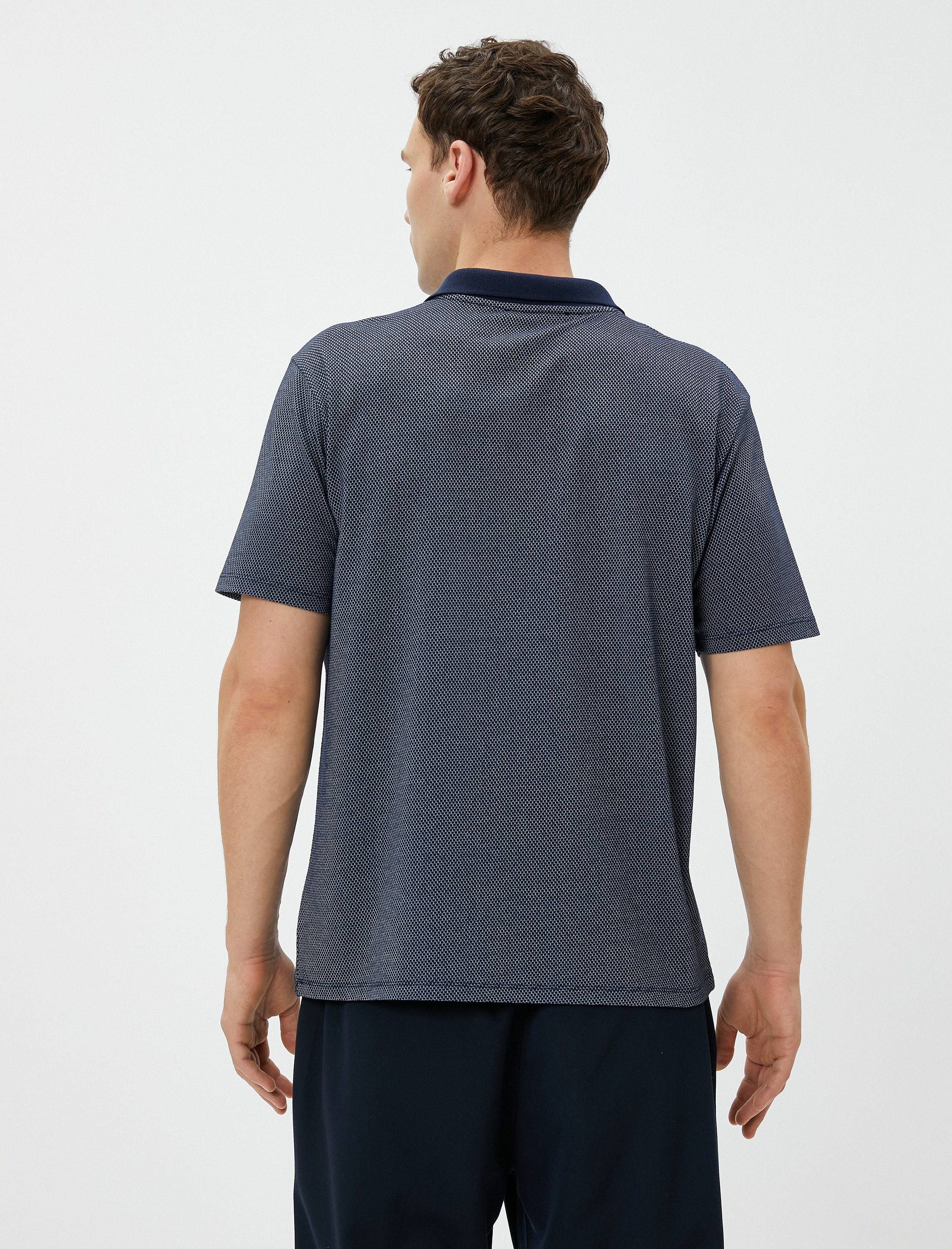   Basic Polo Yaka Tişört Düğmeli Kısa Kollu