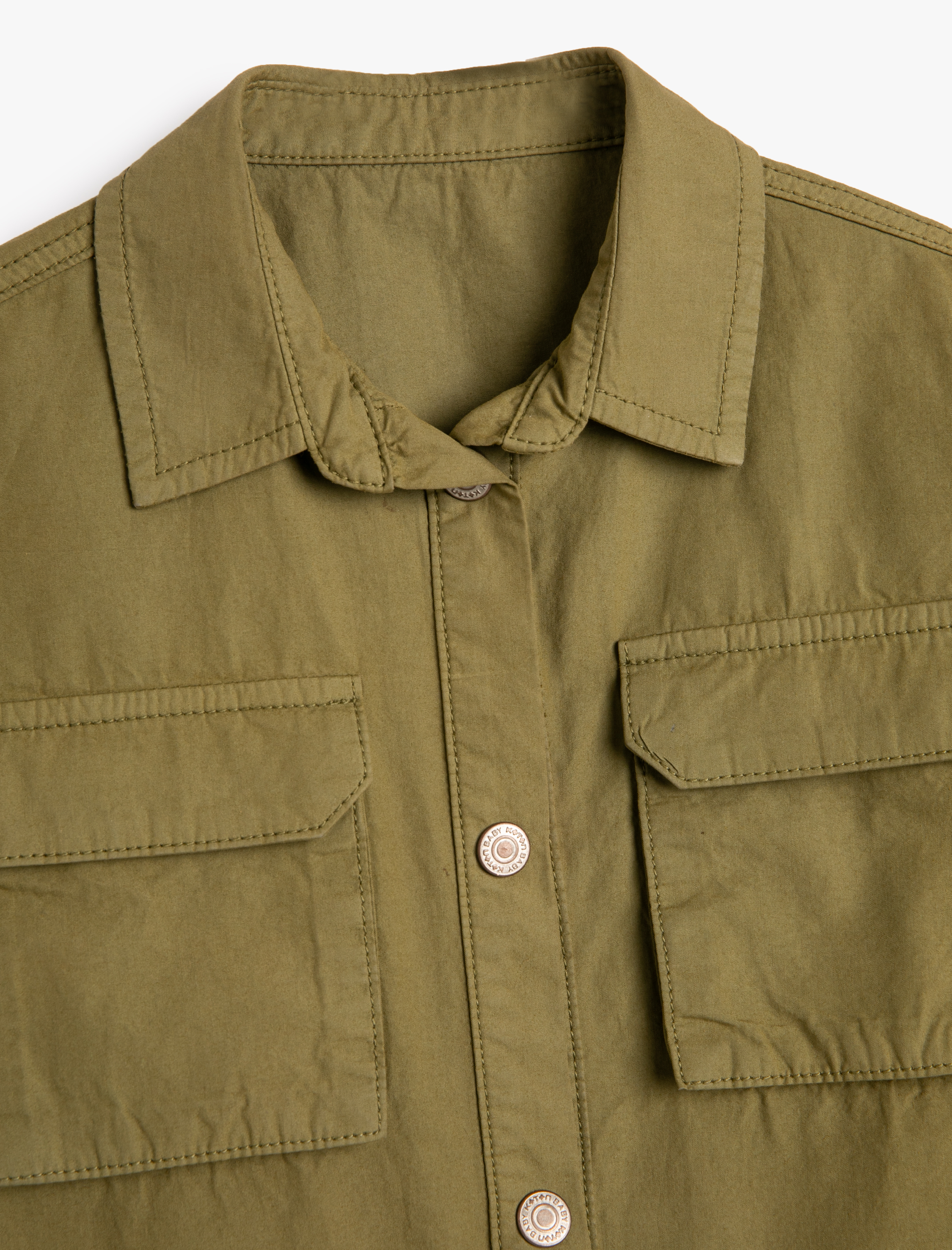  Erkek Çocuk Safari Gömlek Kısa Kollu Kapaklı Çift Cep Detaylı