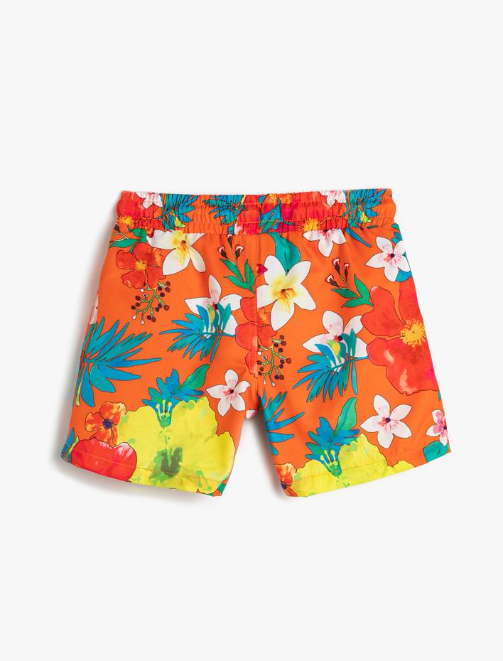 Erkek Çocuk Mayo Beli Bağlamalı Çiçekli