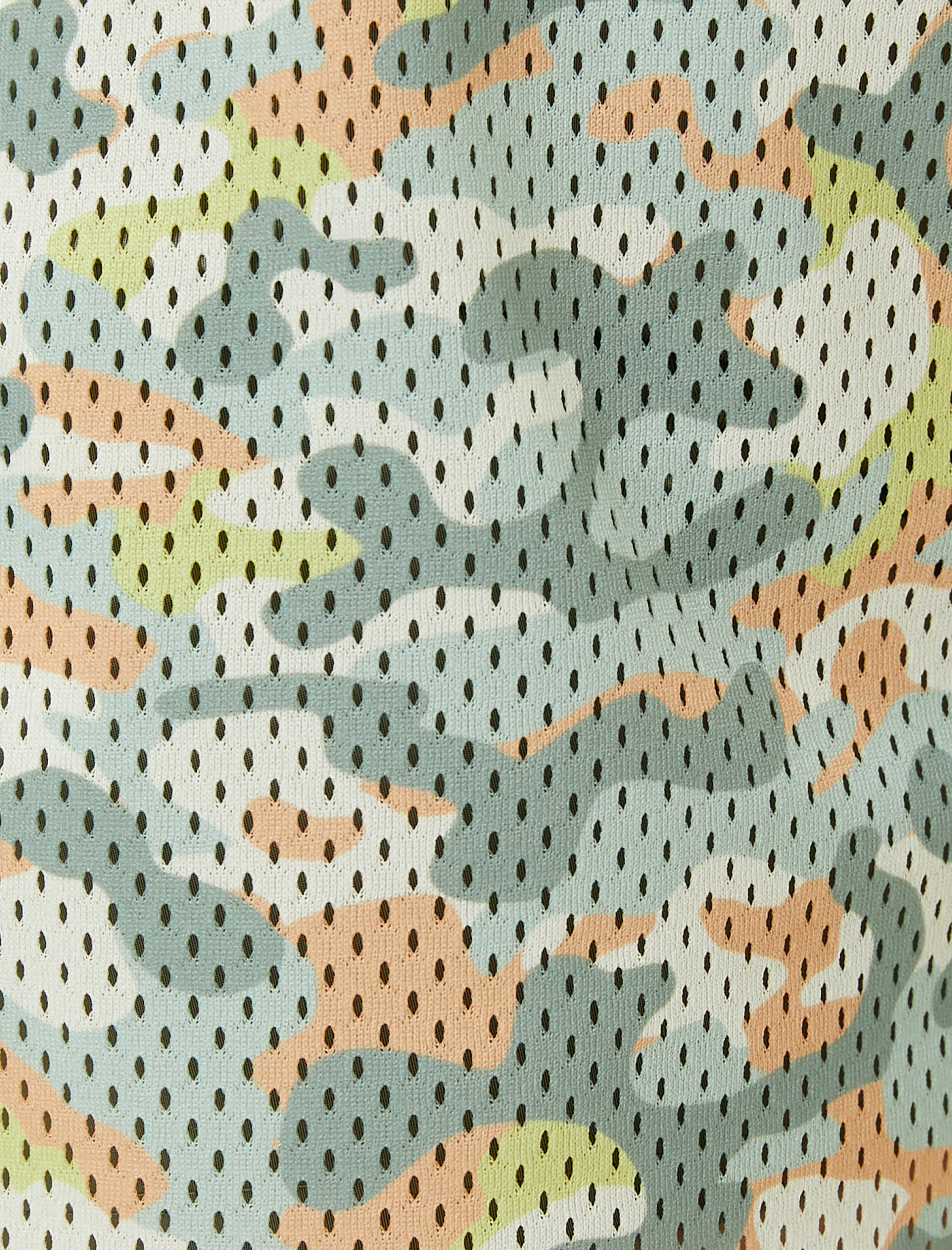   Beli Bağlamalı Kamuflaj Desen Spor Şort