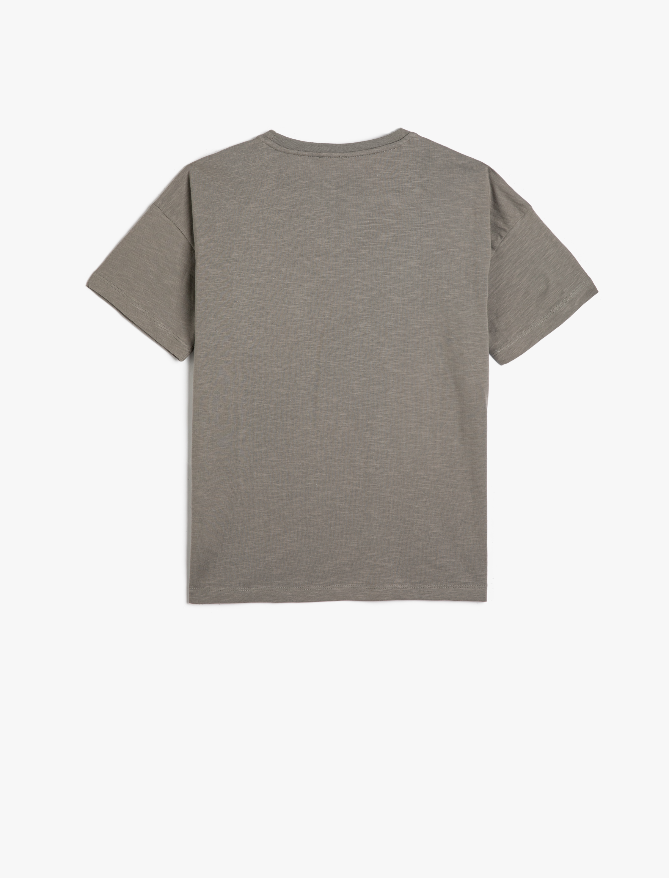  Erkek Çocuk Kısa Kollu Tişört Baskılı Kapaklı Cep Detaylı Bisiklet Yaka Pamuklu