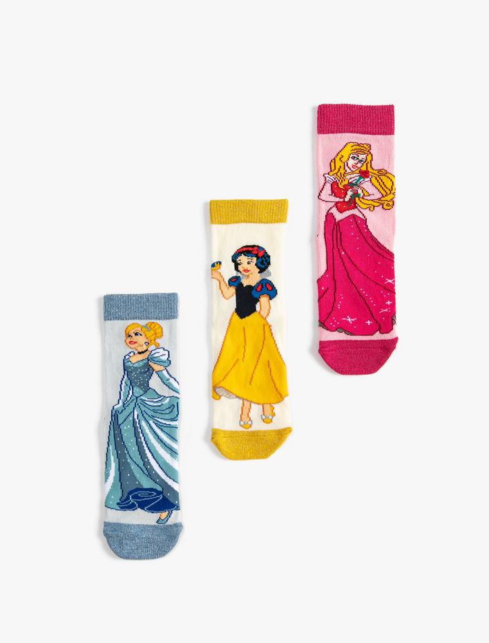 Kız Çocuk Disney Prenses Çorap Lisanslı 3'lü