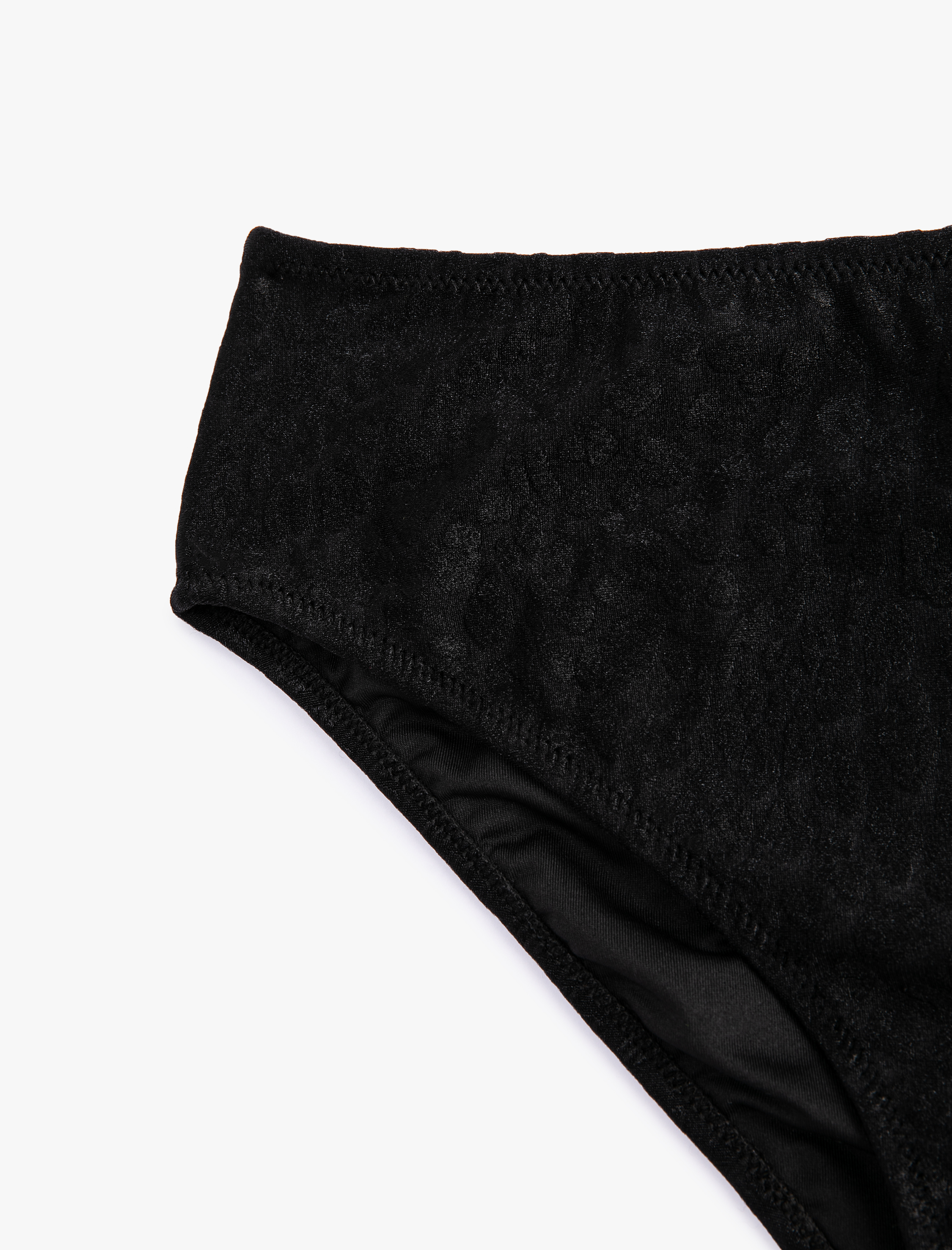   Yüksek Bel Bikini Altı Dokulu Desenli