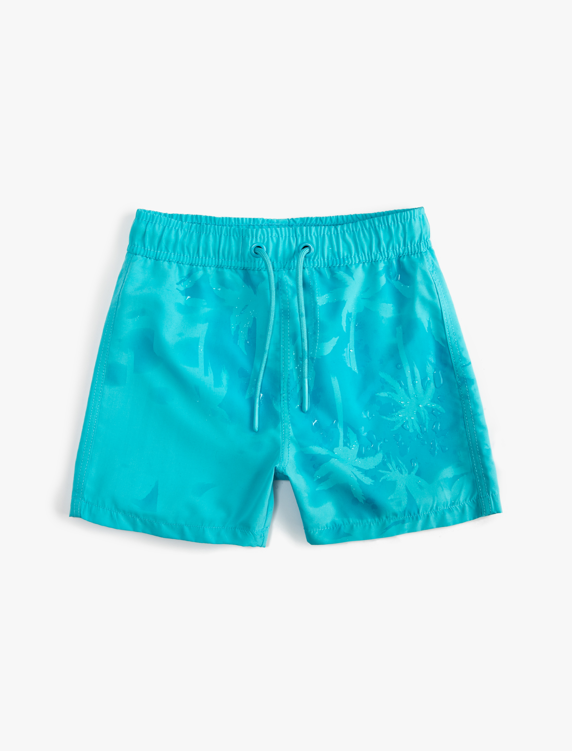  Erkek Çocuk Deniz Şortu Suda Renk Değiştiren Beli Bağlamalı File Astarlı