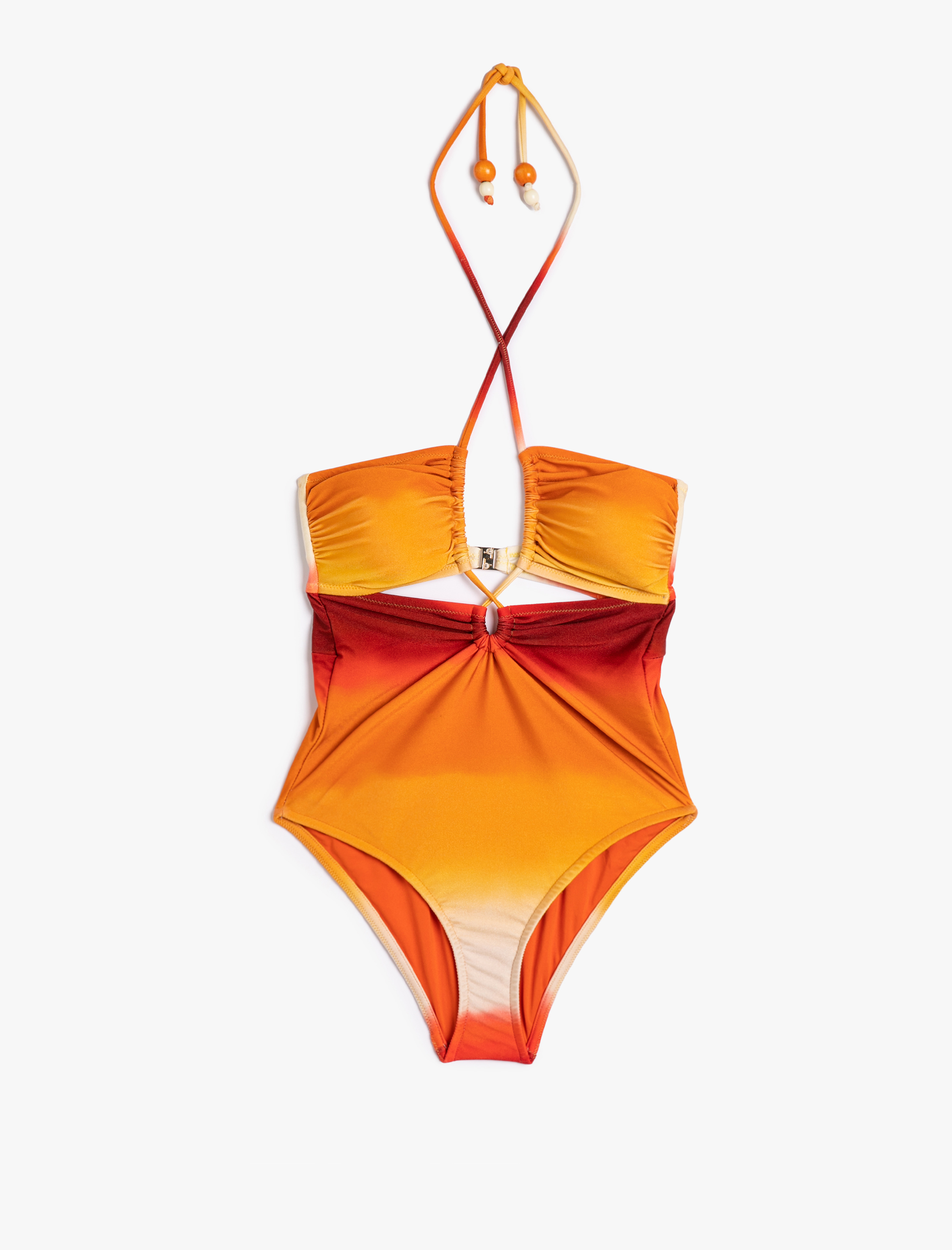   Koton X Şahika Ercümen - Boyundan Bağlamalı Pencere Detaylı Mayo