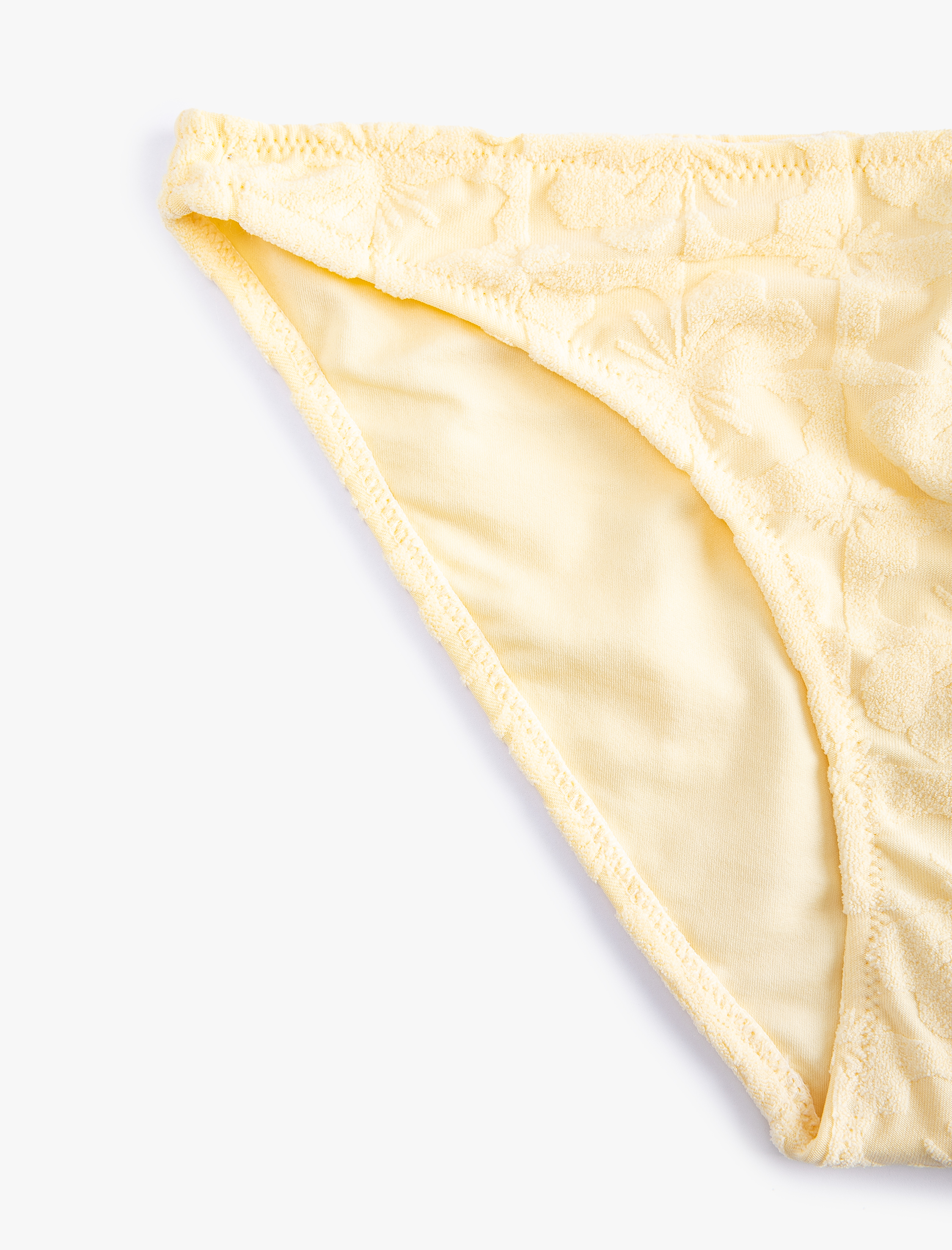   Çiçek Dokulu Bikini Altı Normal Bel