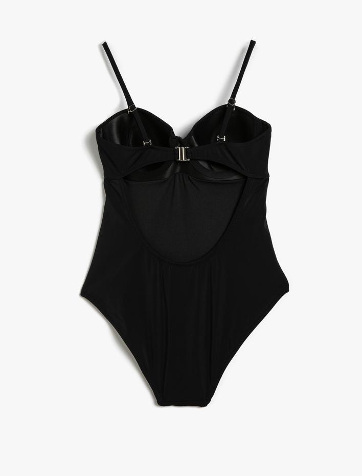  Mayo Büzgülü Kaplı Ayarlanabilir İnce Askılı