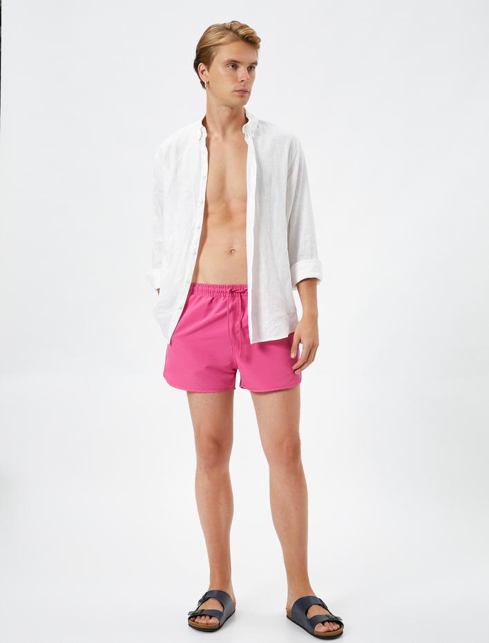  Mayo Şort Kısa Beli Bağcıklı Cepli