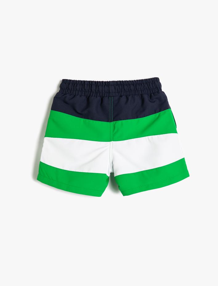 Erkek Çocuk Mayo Baskılı Beli Bağlamalı