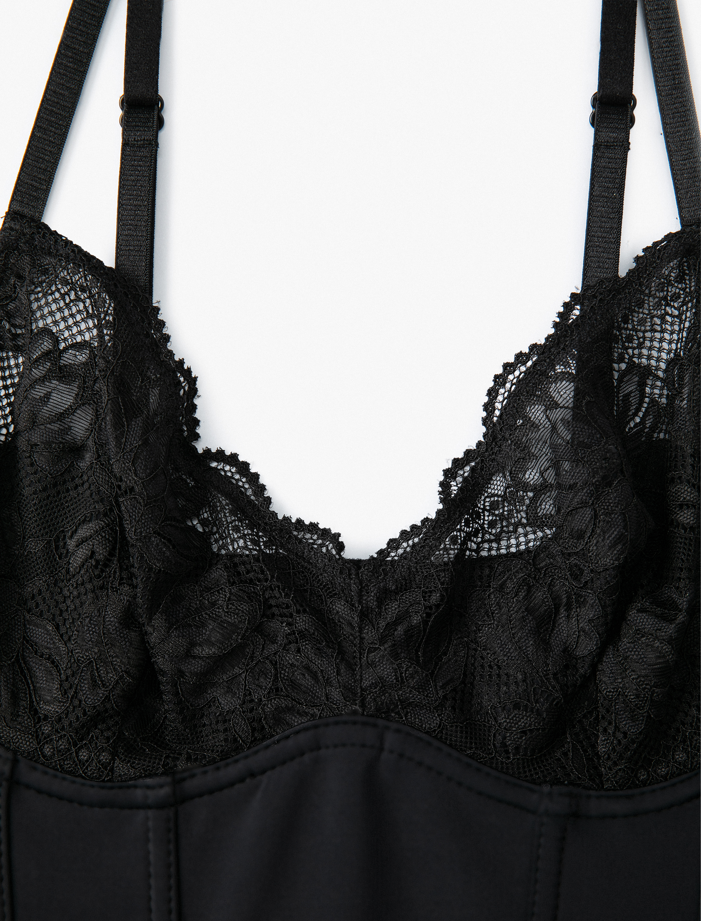   Dantelli Bralet Sütyen Korse Detaylı Balenli