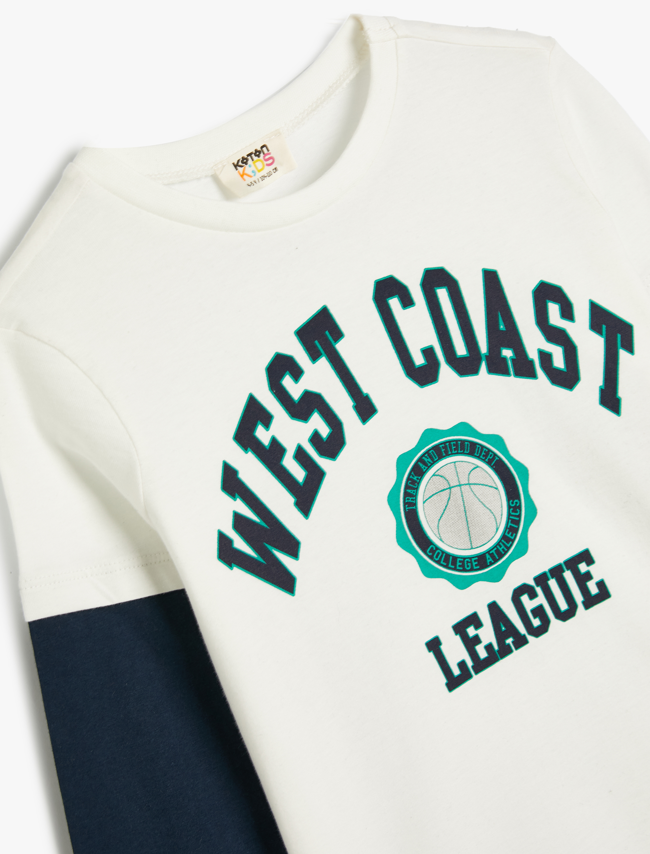  Erkek Çocuk Tişört Uzun Kollu Bisiklet Yaka Slogan Baskılı Pamuklu