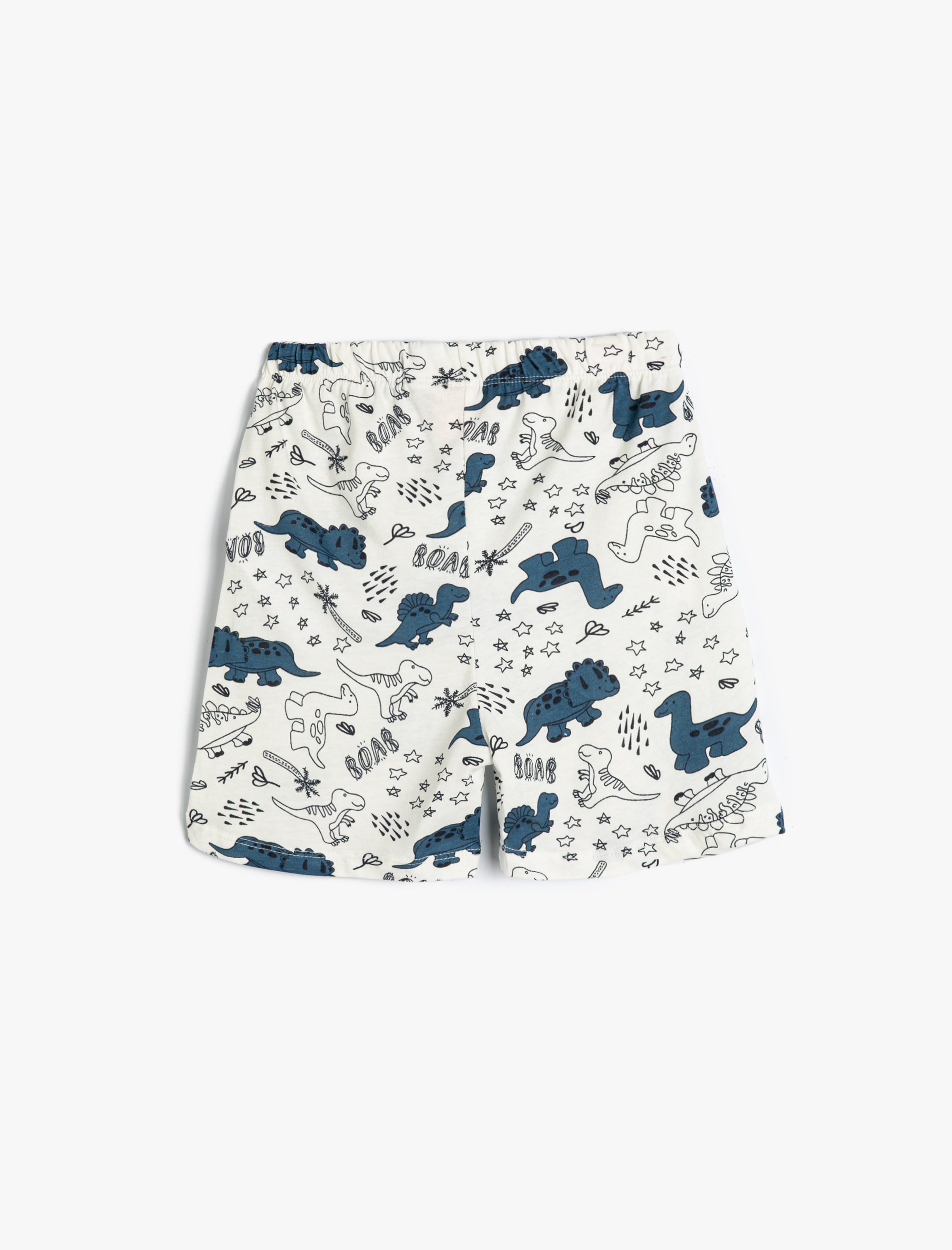  Erkek Bebek Dinozorlu Şort Beli Bağlamalı Pamuklu