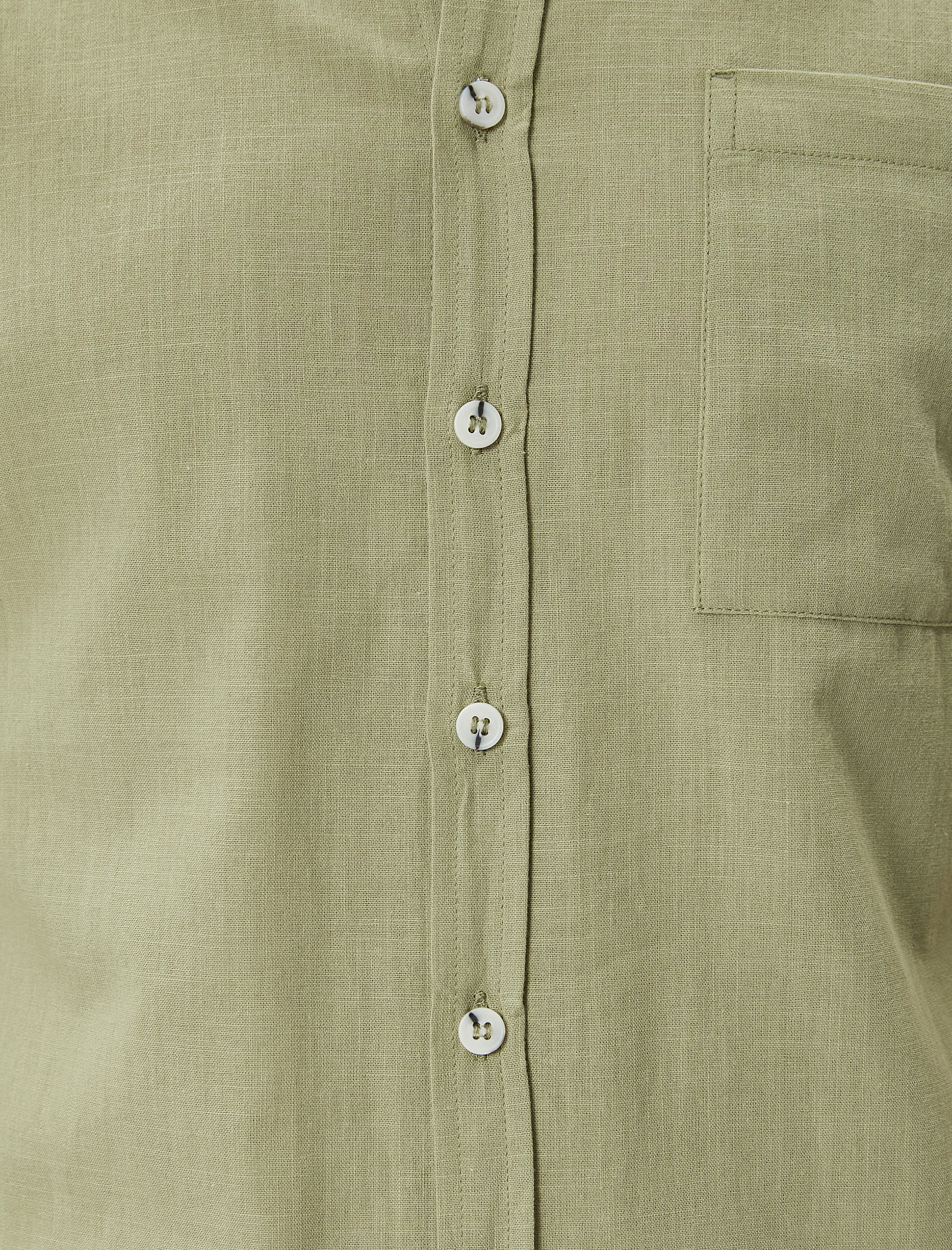   Kısa Kollu Gömlek Slim Fit Klasik Yaka Düğmeli Cep Detaylı