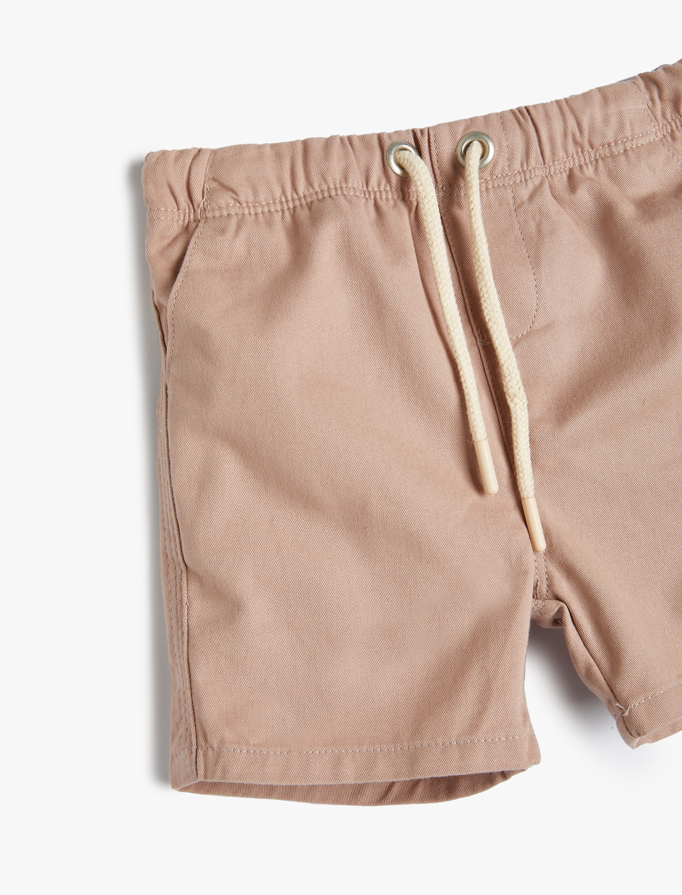  Erkek Bebek Basic Şort Beli Bağlamalı Pamuklu