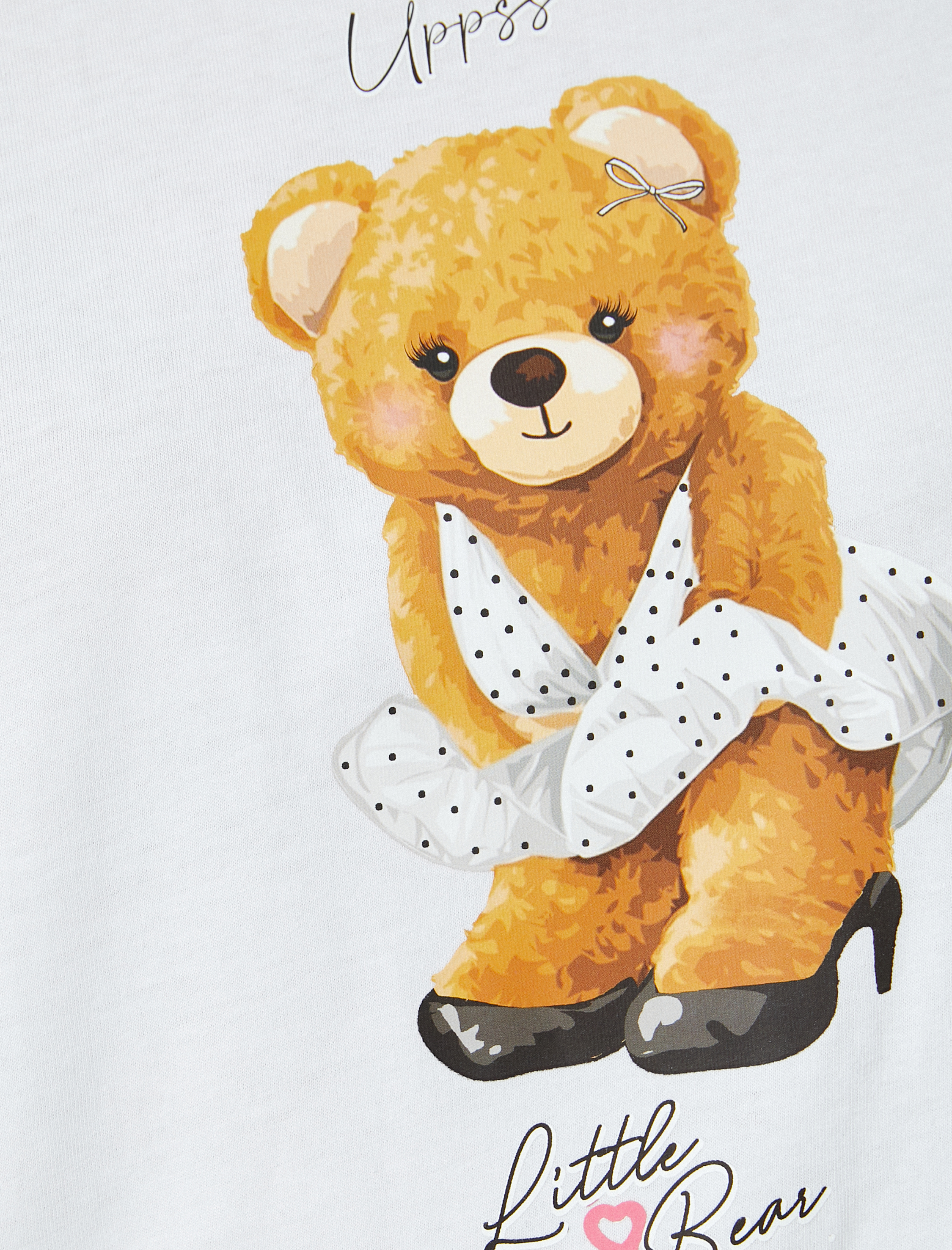   Metalik Baskılı Tişört Kısa Kollu Bisiklet Yaka Pamuklu