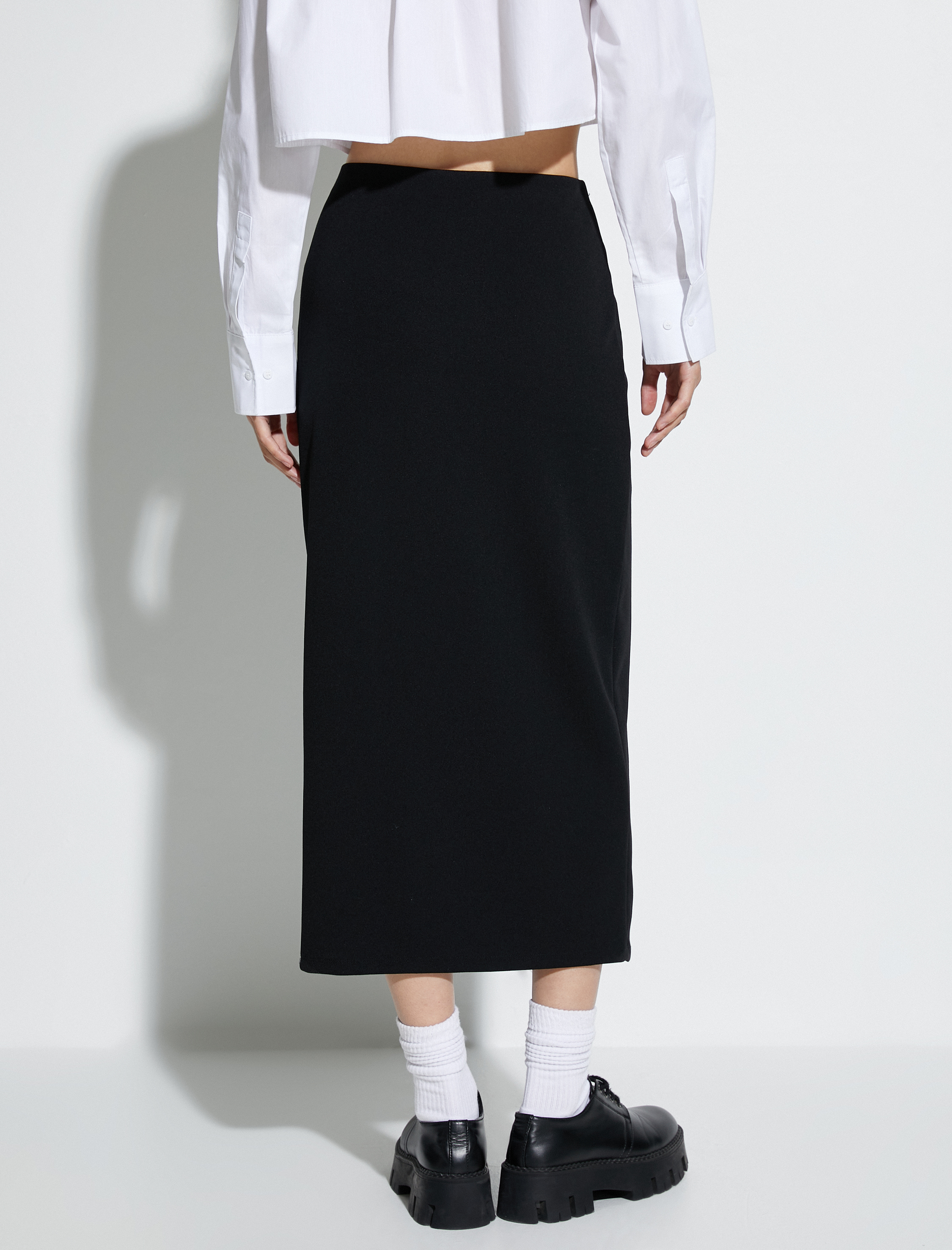   Midi Etek Metal Aksesuar Detaylı Drapeli