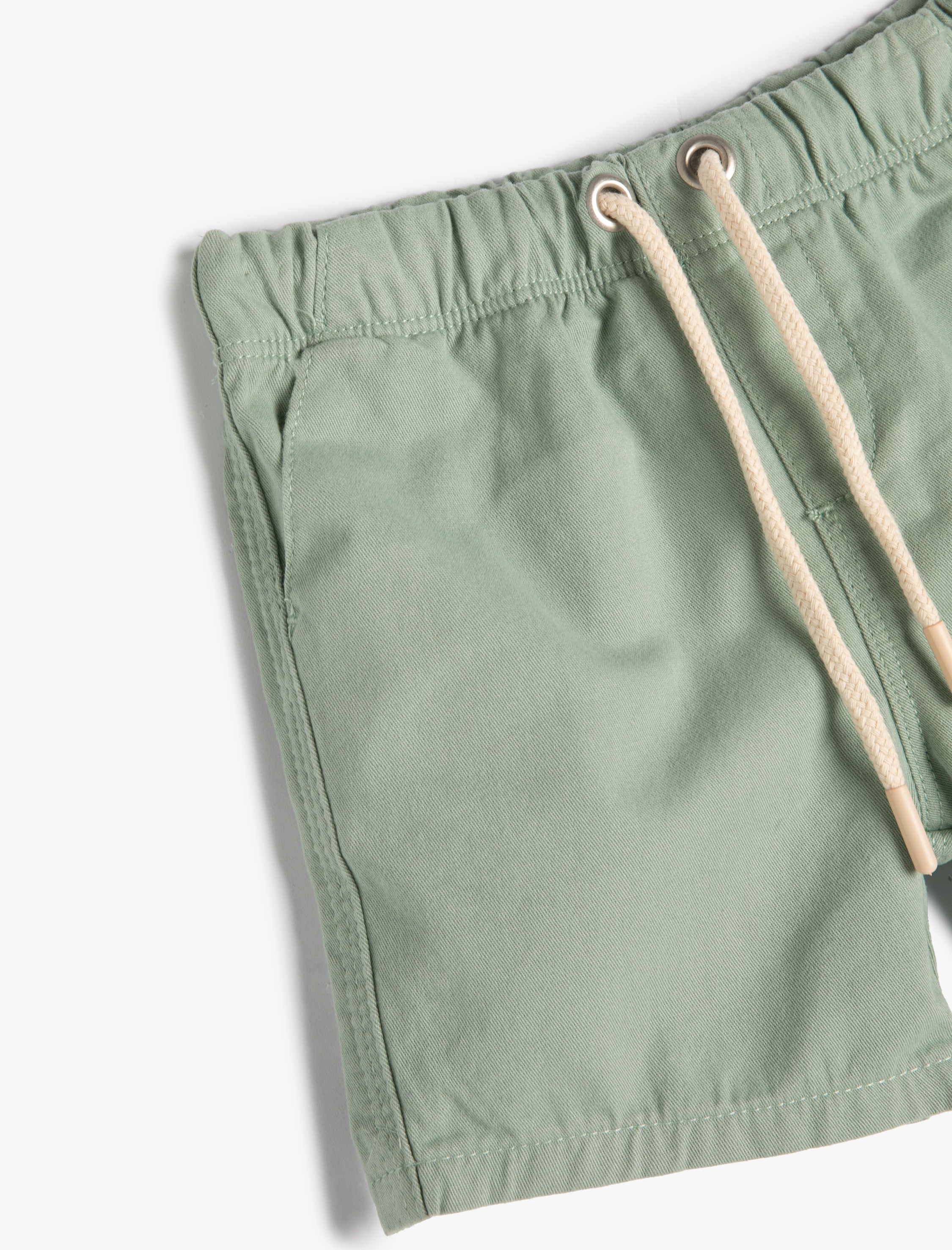  Erkek Bebek Basic Şort Beli Bağlamalı Pamuklu