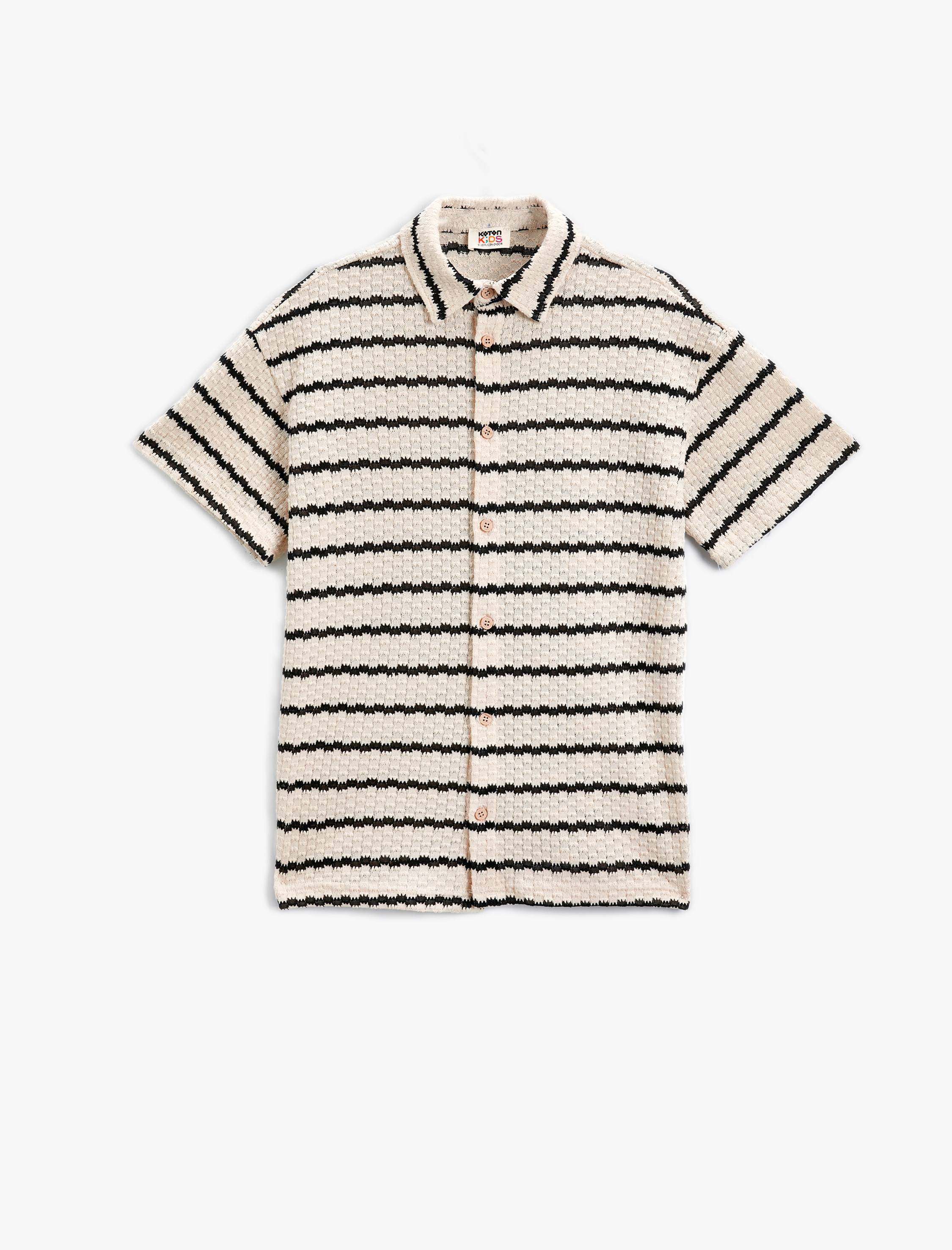  Erkek Çocuk Polo Yaka Tişört Ajurlu Kısa Kollu