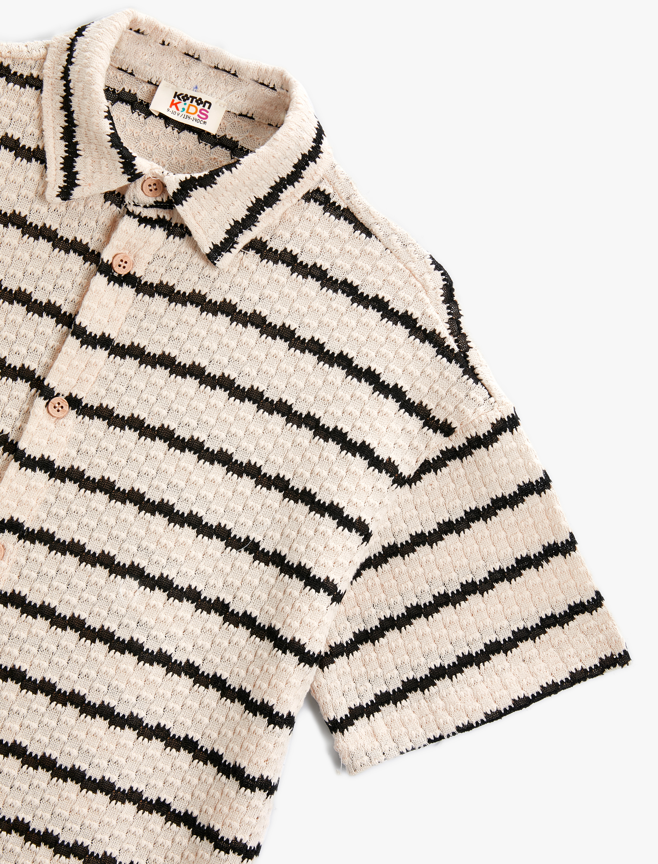  Erkek Çocuk Polo Yaka Tişört Ajurlu Kısa Kollu