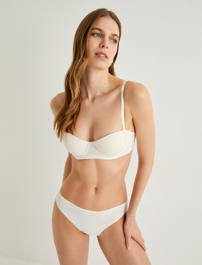  Dolgusuz Balenli Sütyen Straplez Kaplı