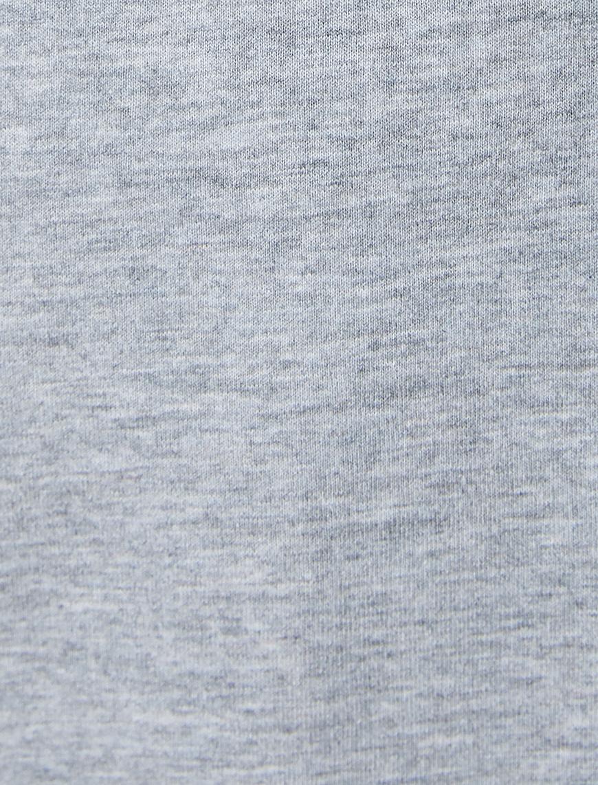   Slogan Baskılı Tişört Slim Fit Bisiklet Yaka Kısa Kollu