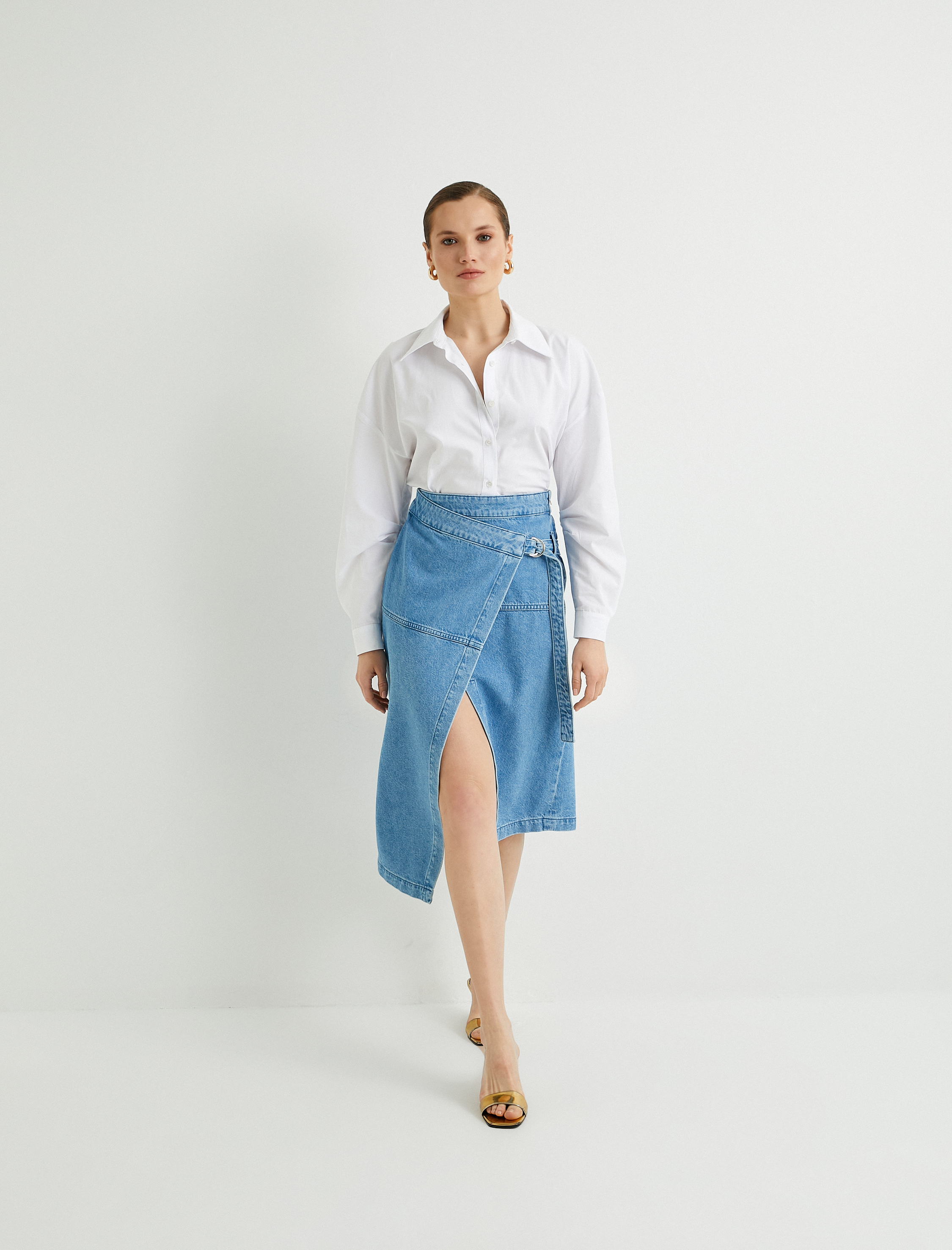   Sırtı Pencere Detaylı Gömlek Uzun Kollu