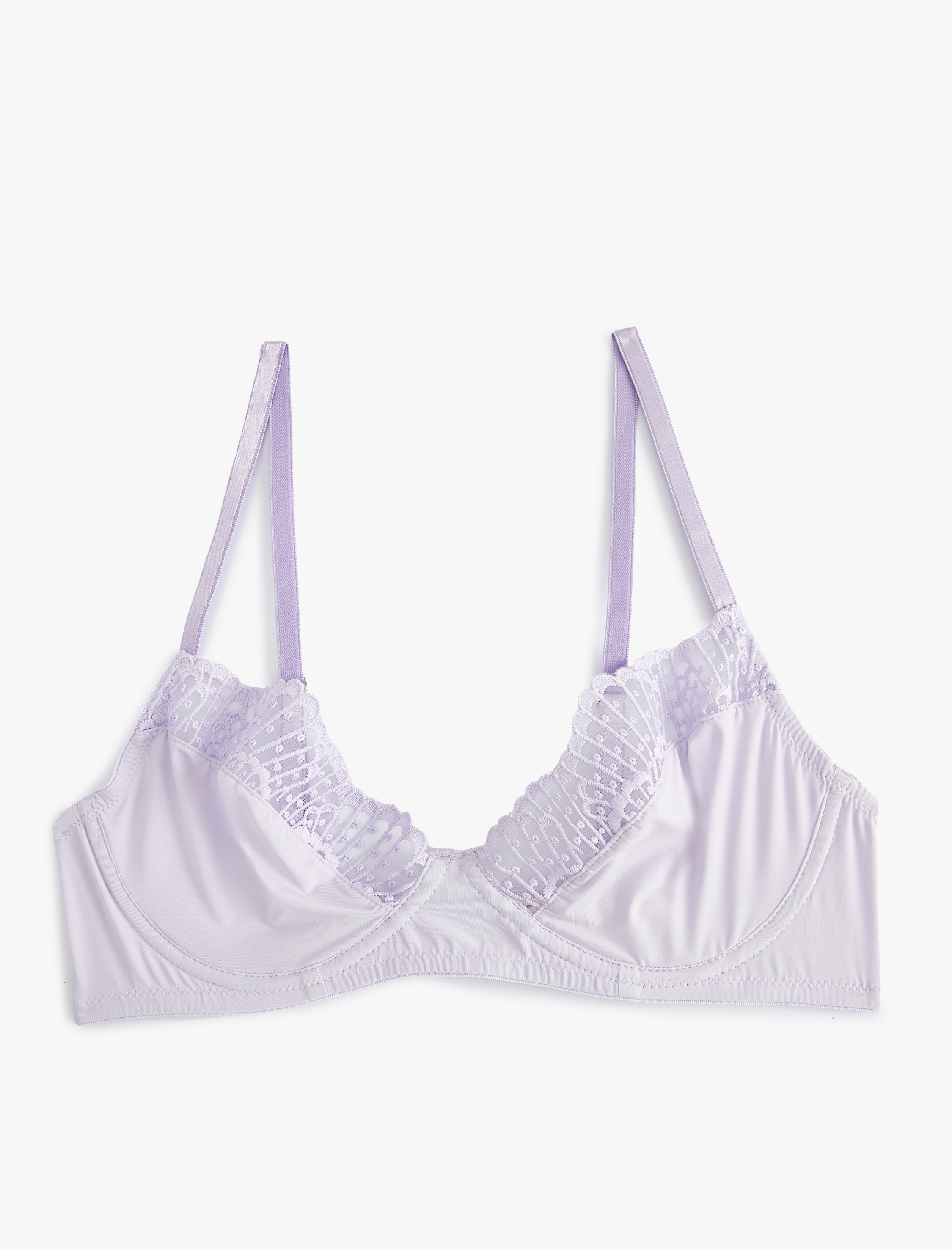   Dantelli Balenli Sütyen Dolgusuz Kapsız