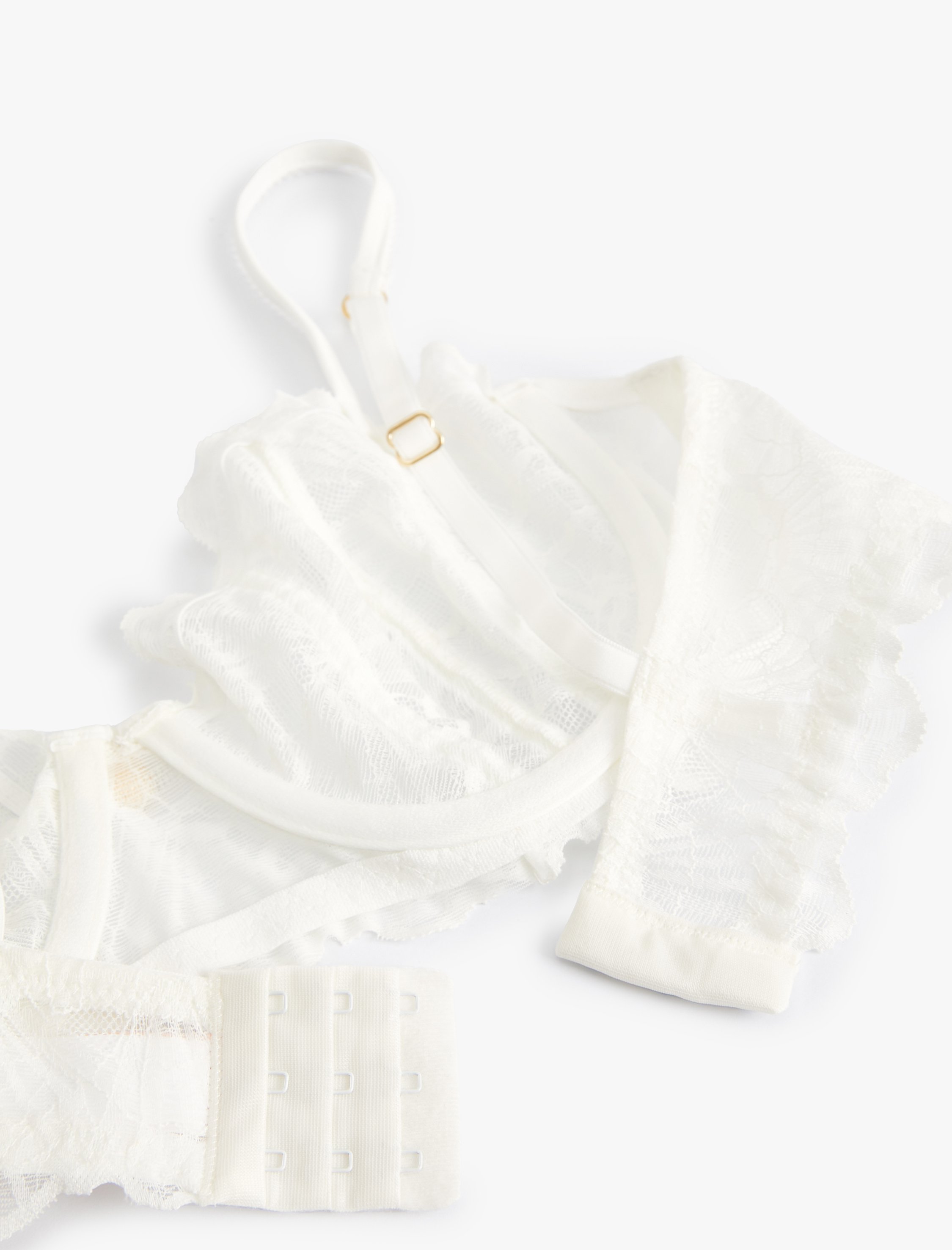   Dantelli Balenli Sütyen Aksesuarlı Dolgusuz Kapsız